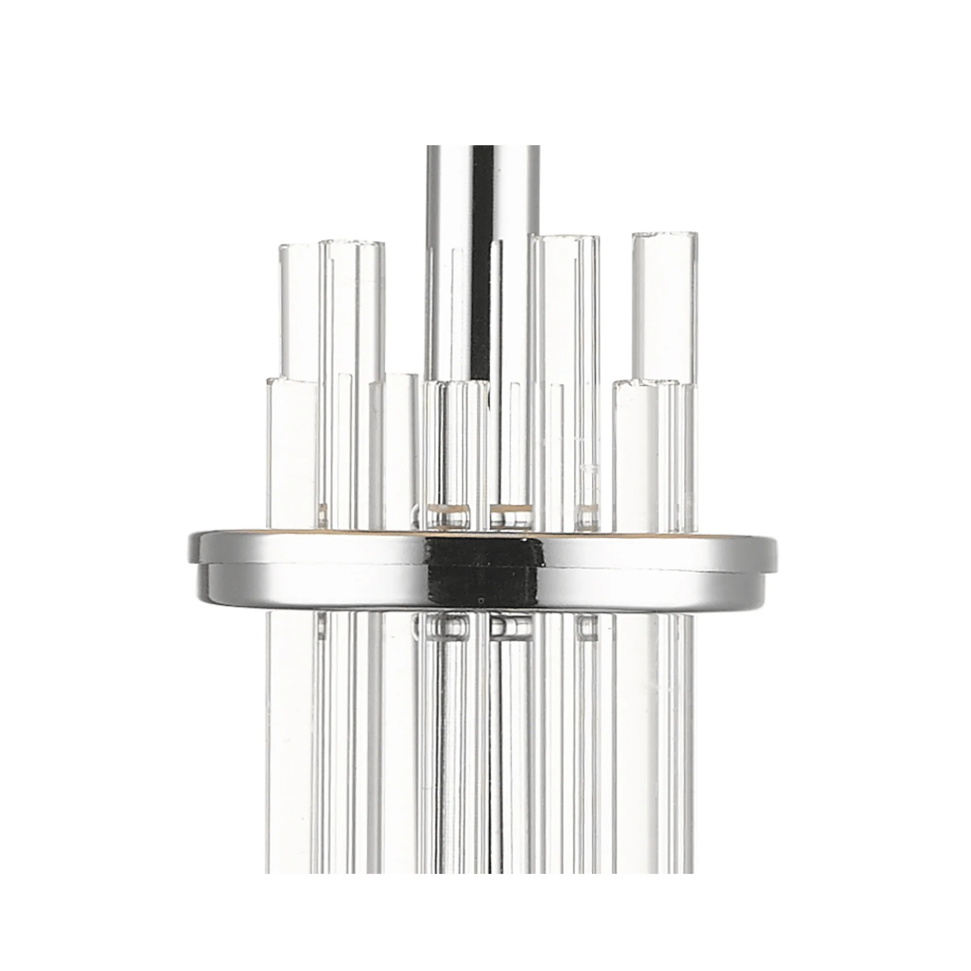 Chrysler Polished Chrome and Crystal Table Lamp c/w Shade - Image 2