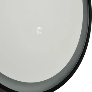 Cian CCT LED Oval Framed Mirror Motion/Demist, Satin brass/ Black Finish - Image 7