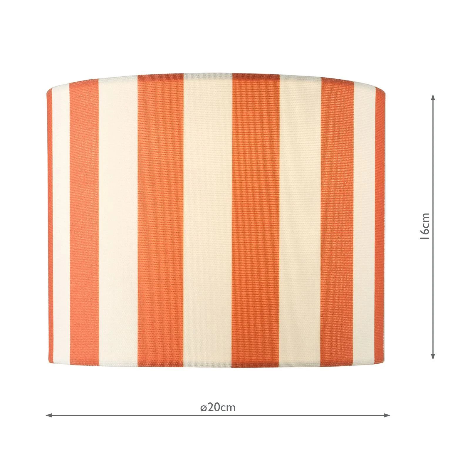 Cicada Linen Drum Shade 20cm- Blue/ Orange Finishes - Image 3