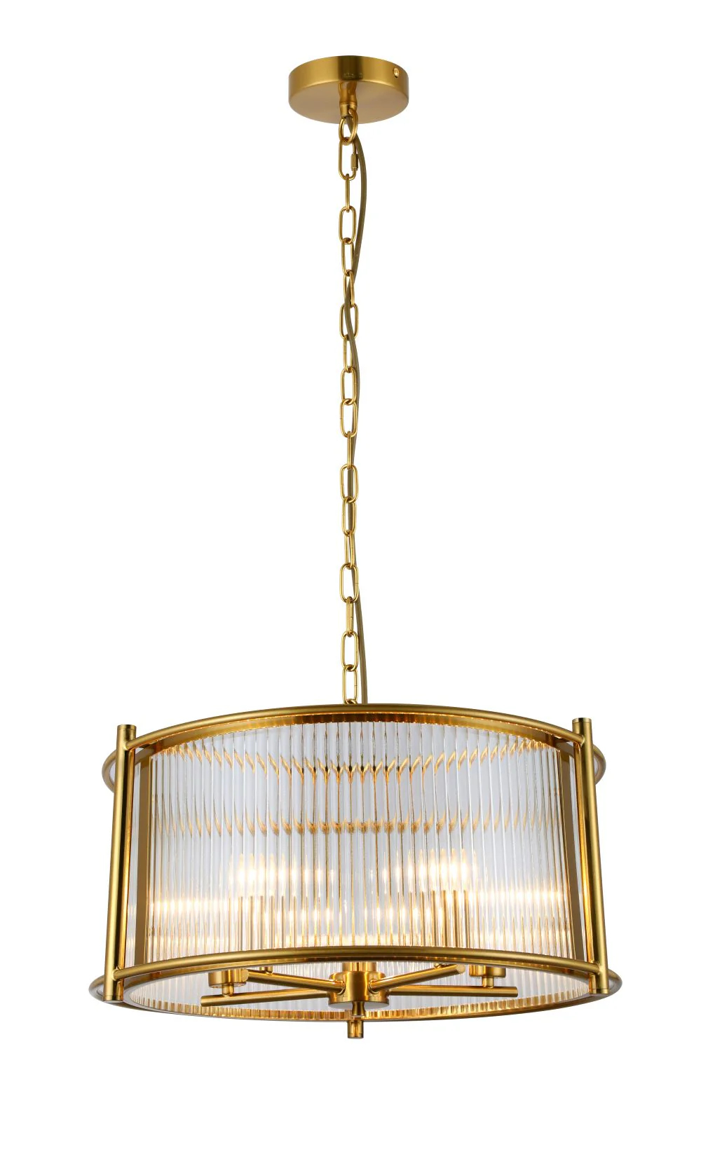 Cici 3/5Lt Hanging Ceiling Light - Chrome / Satin Brass - Image 4