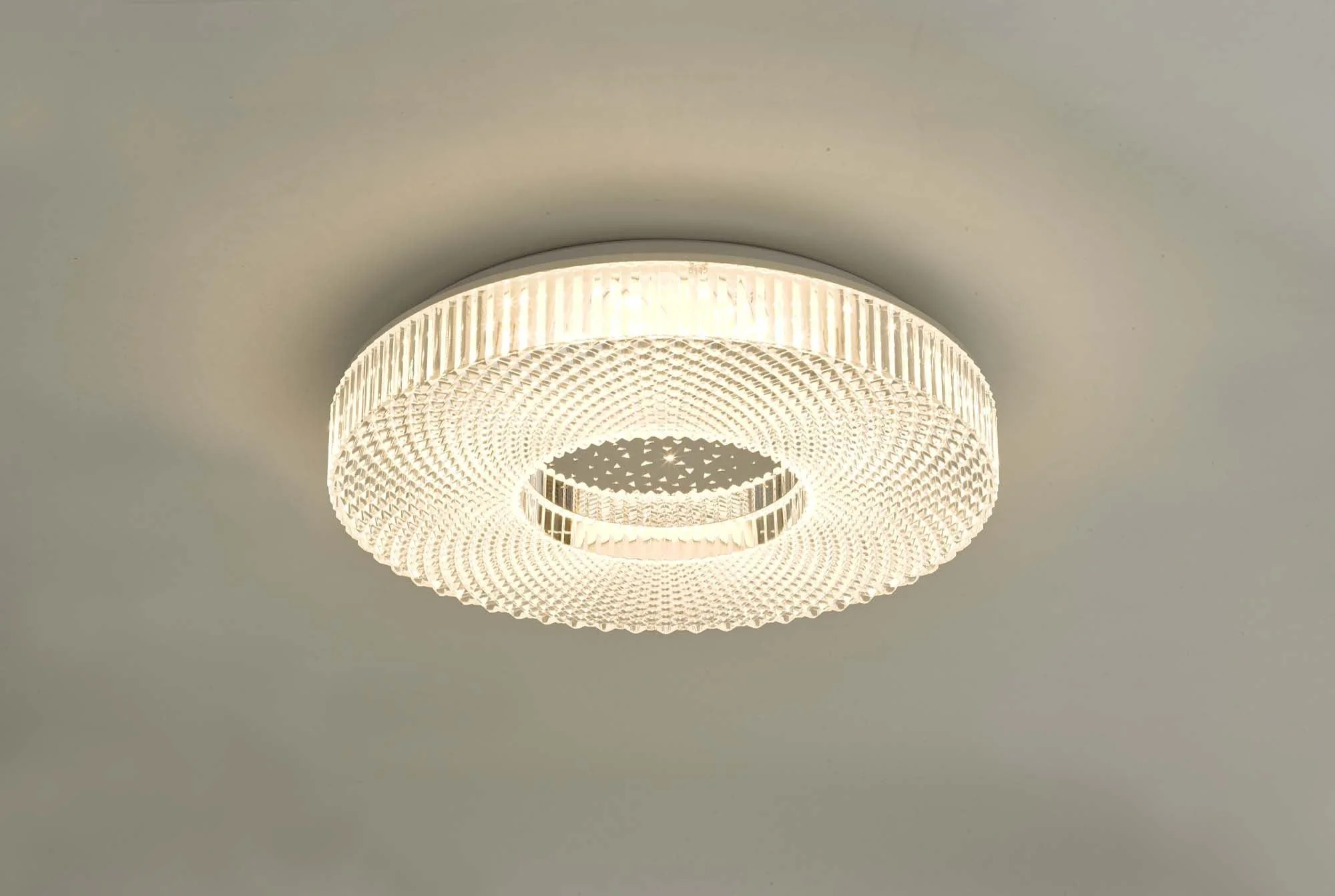 Cimona Medium/Large LED Flush Ceiling Light - Clear Finish - Image 2