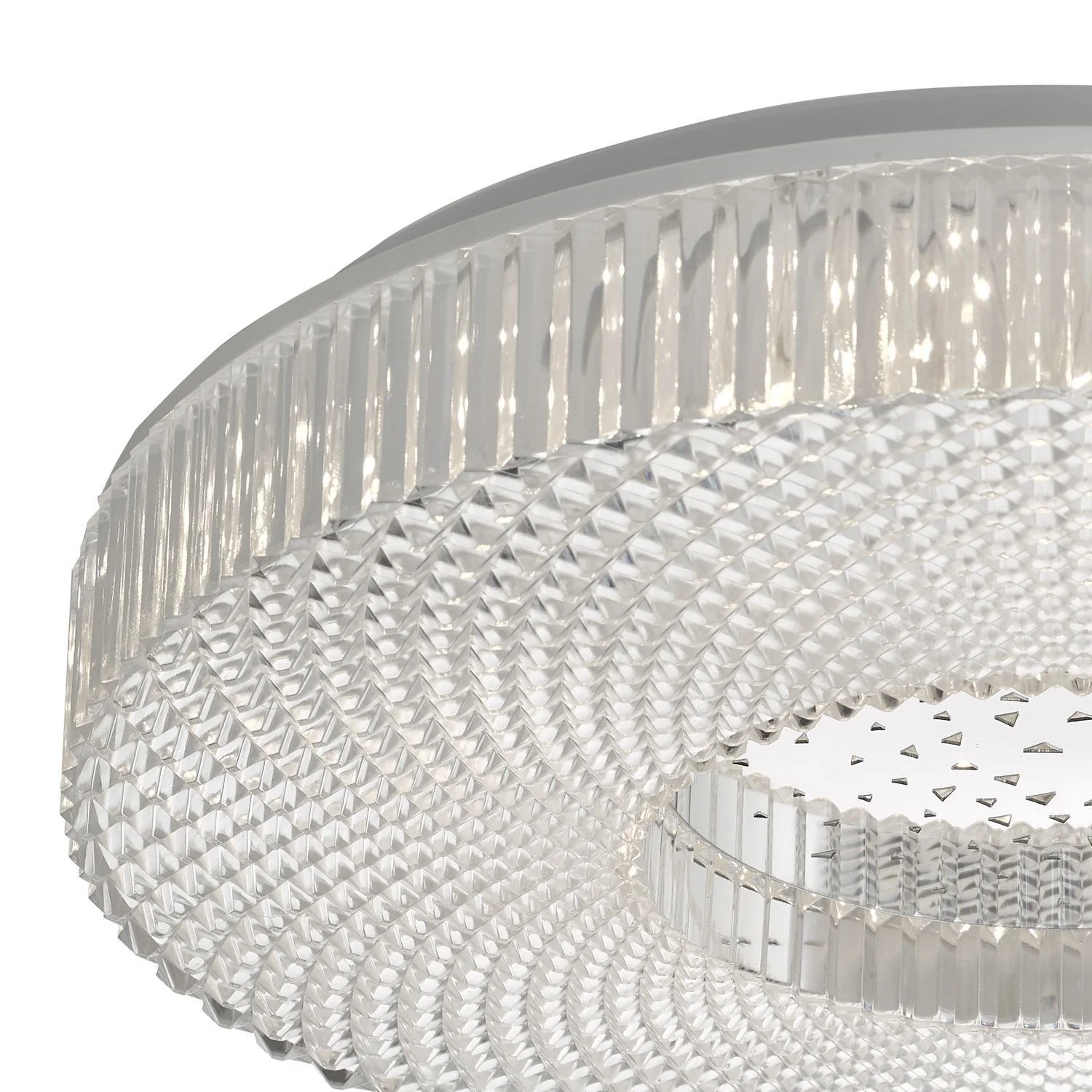 Cimona Medium/Large LED Flush Ceiling Light - Clear Finish - Image 3