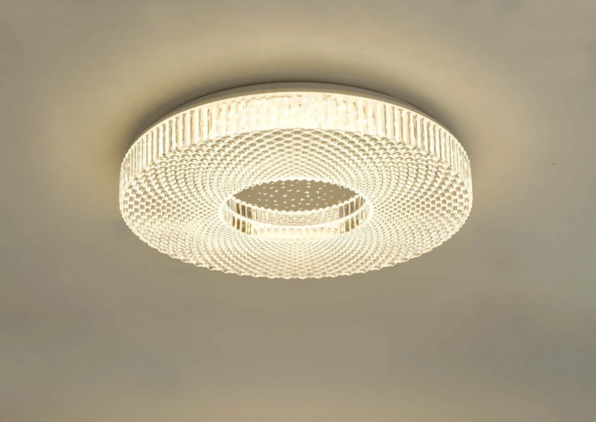 Cimona Medium/Large LED Flush Ceiling Light - Clear Finish - Image 5