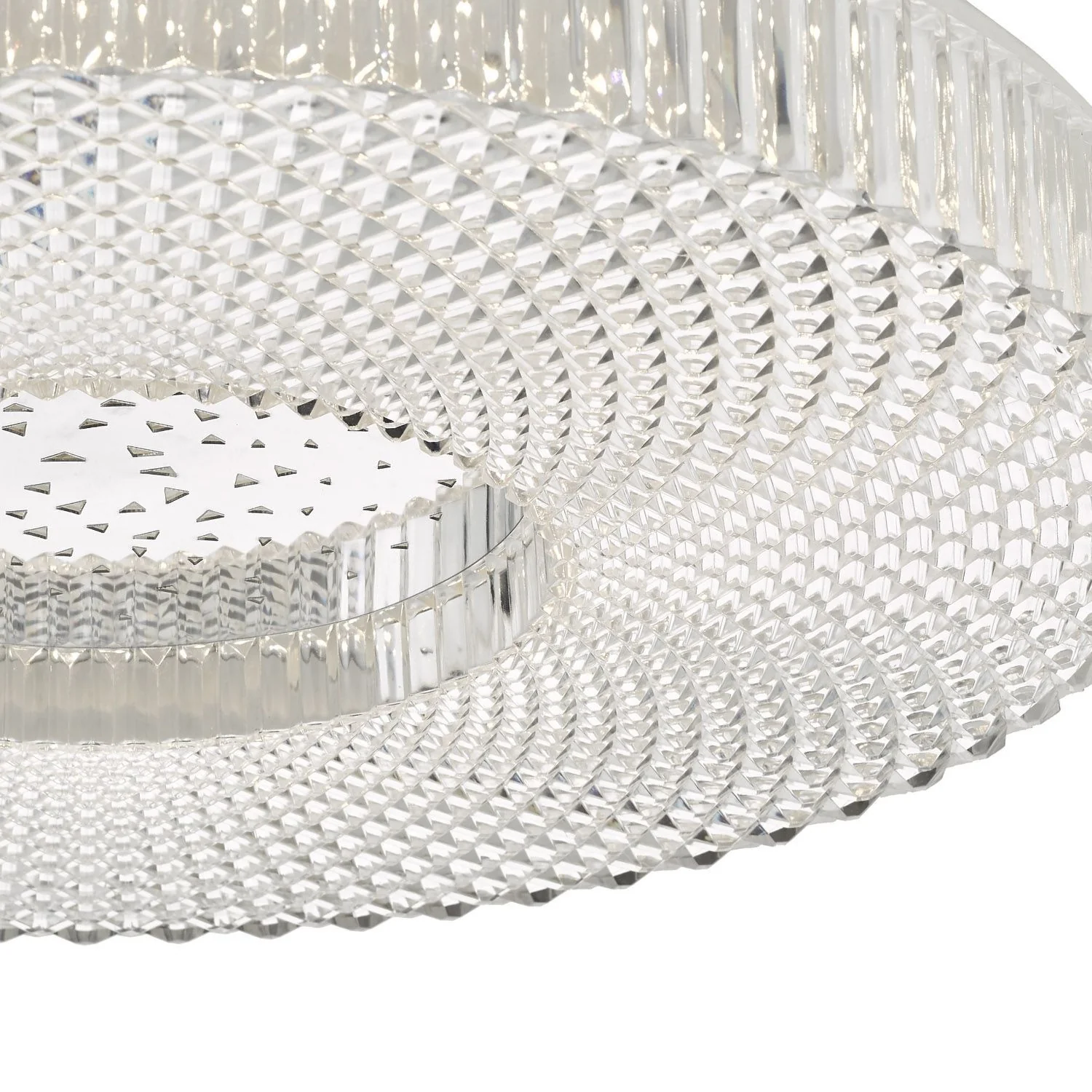 Cimona Medium/Large LED Flush Ceiling Light - Clear Finish - Image 6