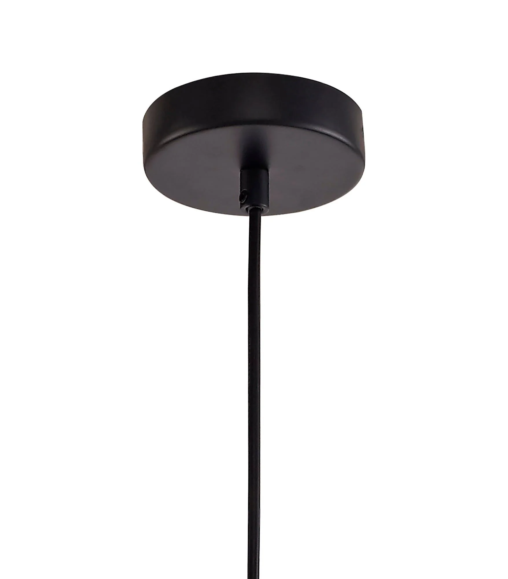 Cinto Single Cone/Tube Pendant 1 Light E27, Black/Amber Glass - Image 6