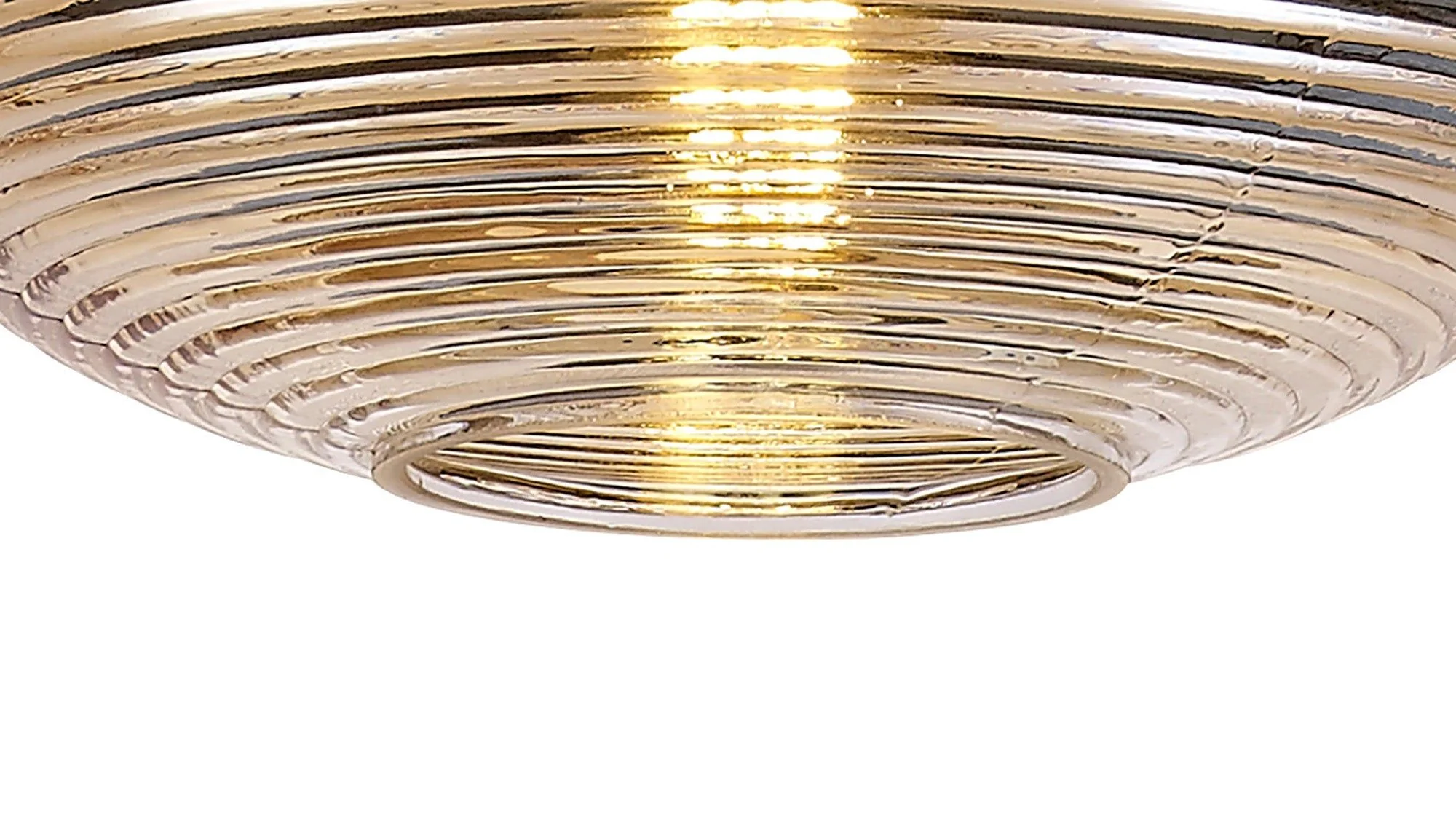 Cinto Single Vase Pendant 1 Light E27, Black/Amber Glass - Image 2