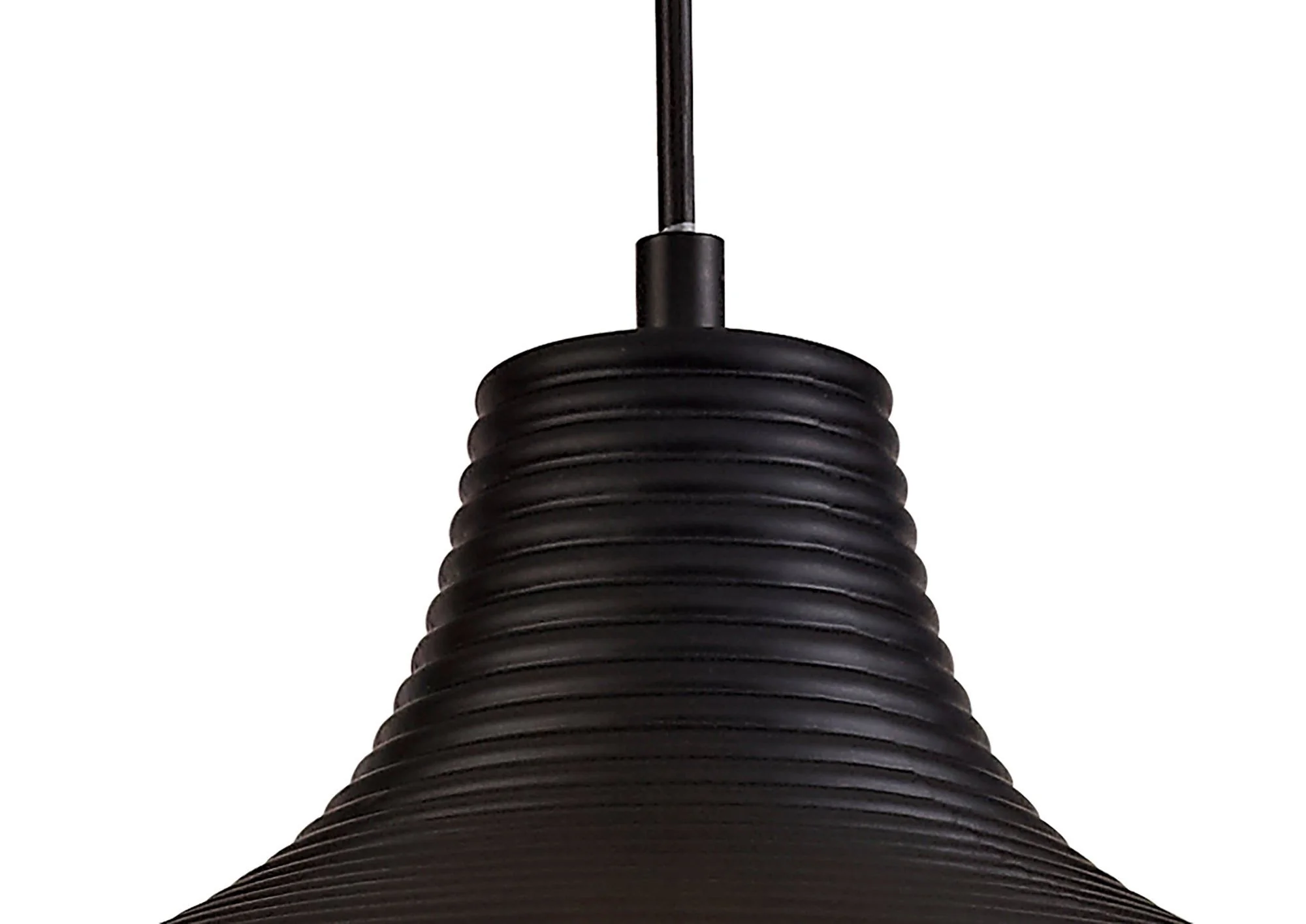 Cinto Single Vase Pendant 1 Light E27, Black/Amber Glass - Image 4
