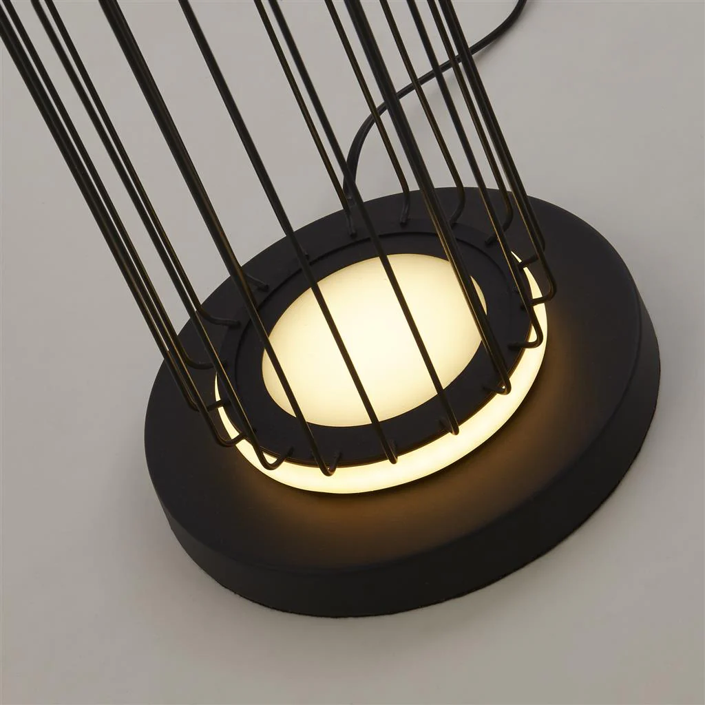 Circolo Black Cage Floor Lamp Integrated LED - Image 3