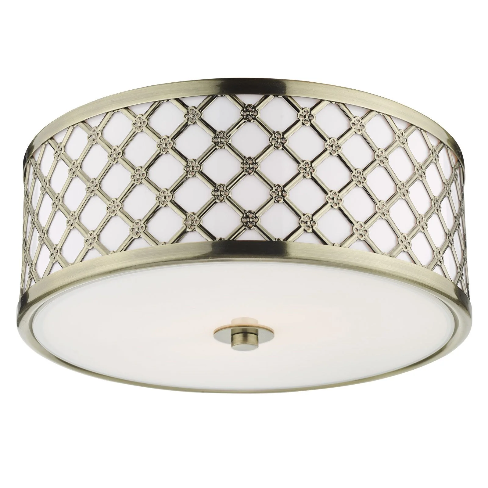 Civic 2/5Lt Flush Light - Polished Chrome / Antique Brass - Image 3