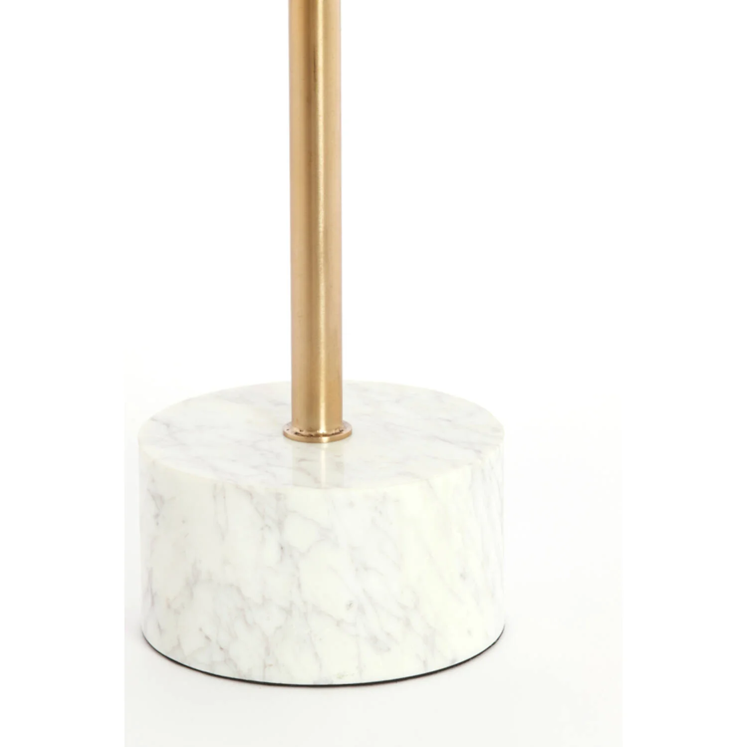 Civita Marble Side Table- White+Antique Bronze - Image 2
