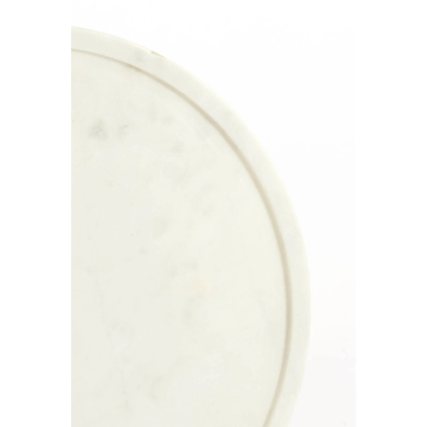 Civita Marble Side Table- White+Antique Bronze - Image 7