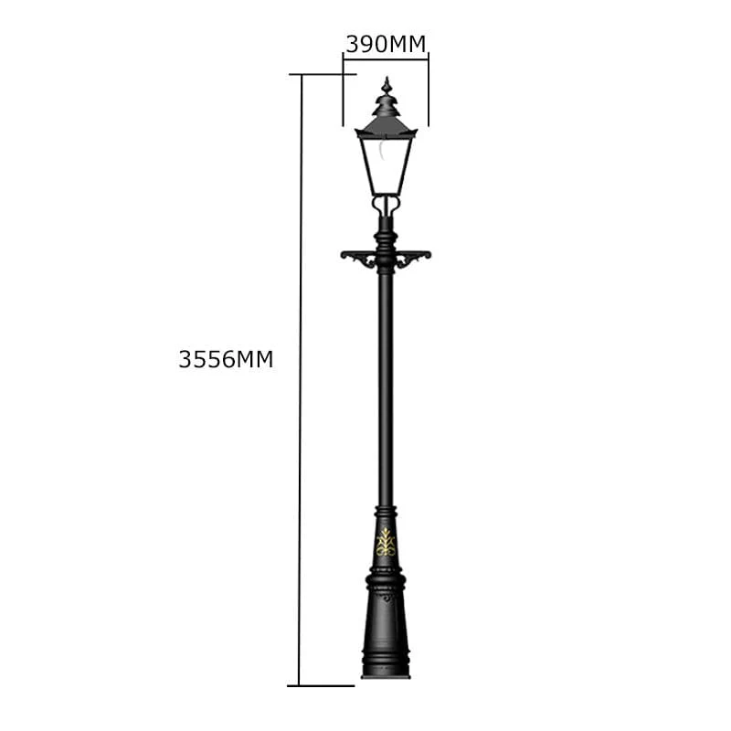 Clarinda 3.5m Lamp Post - Cast Iron - Image 7