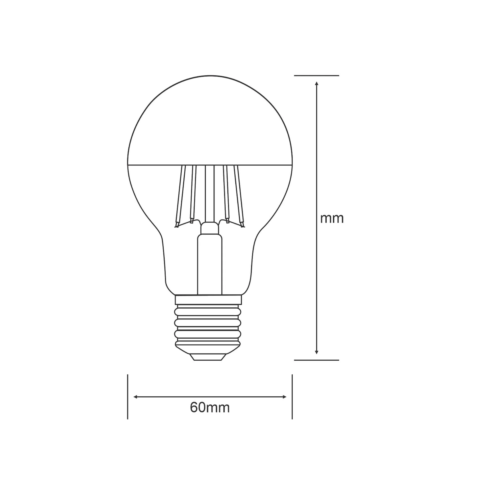 Classic Deco Diff Top GLS E27 4W 2700K- Various Finishes - Image 4