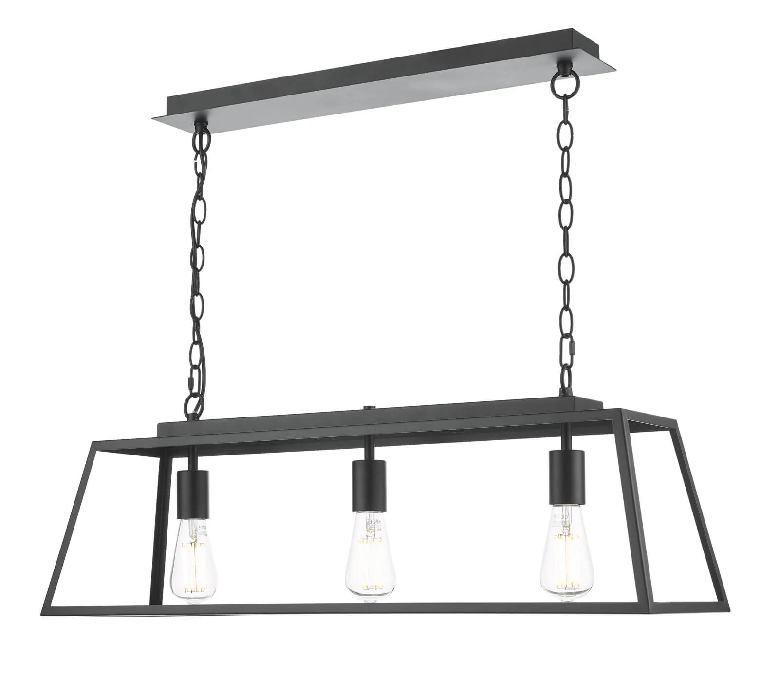 Claudia 3 Light Kitchen Light Matt Black - Image 3