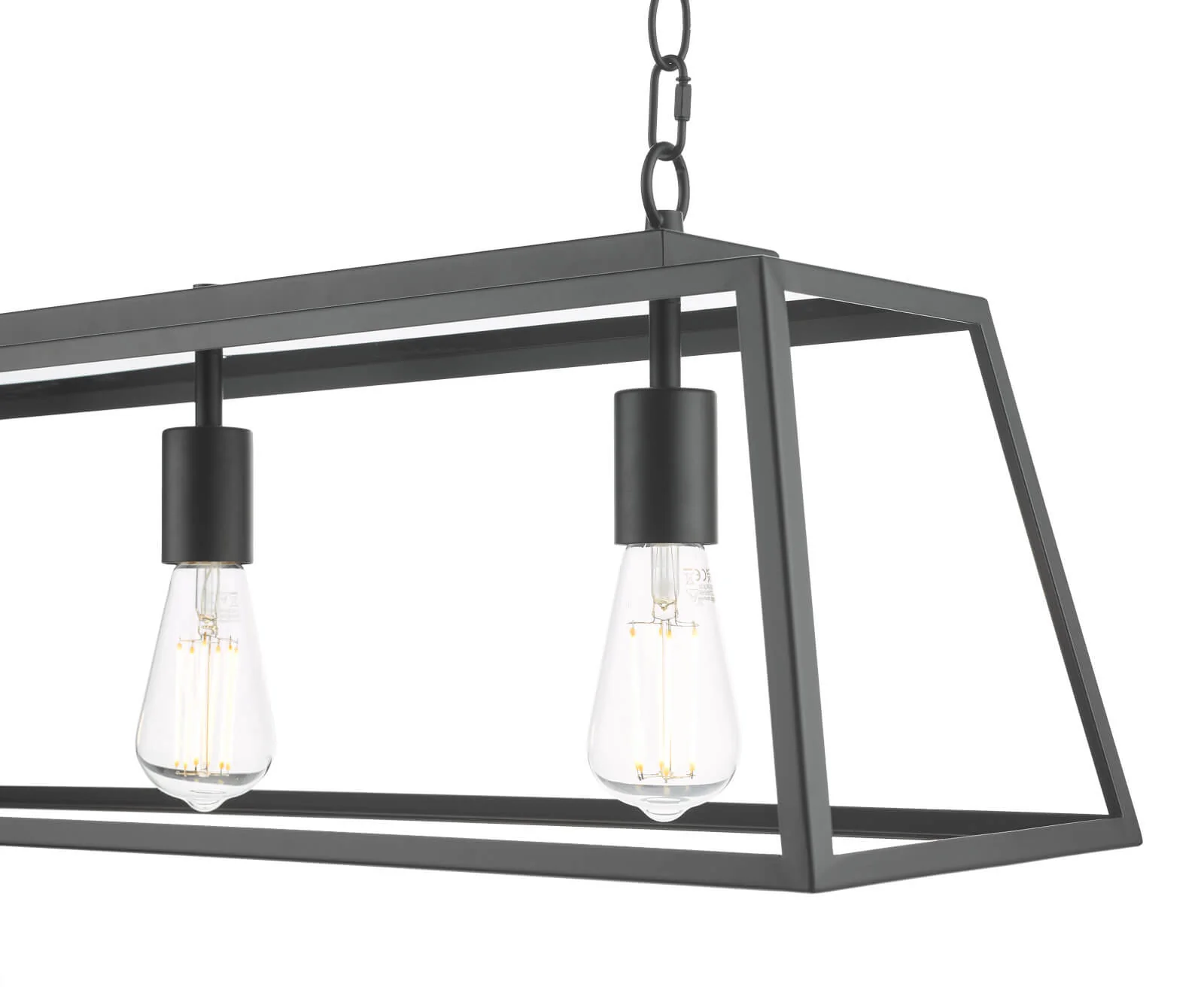 Claudia 3 Light Kitchen Light Matt Black - Image 5