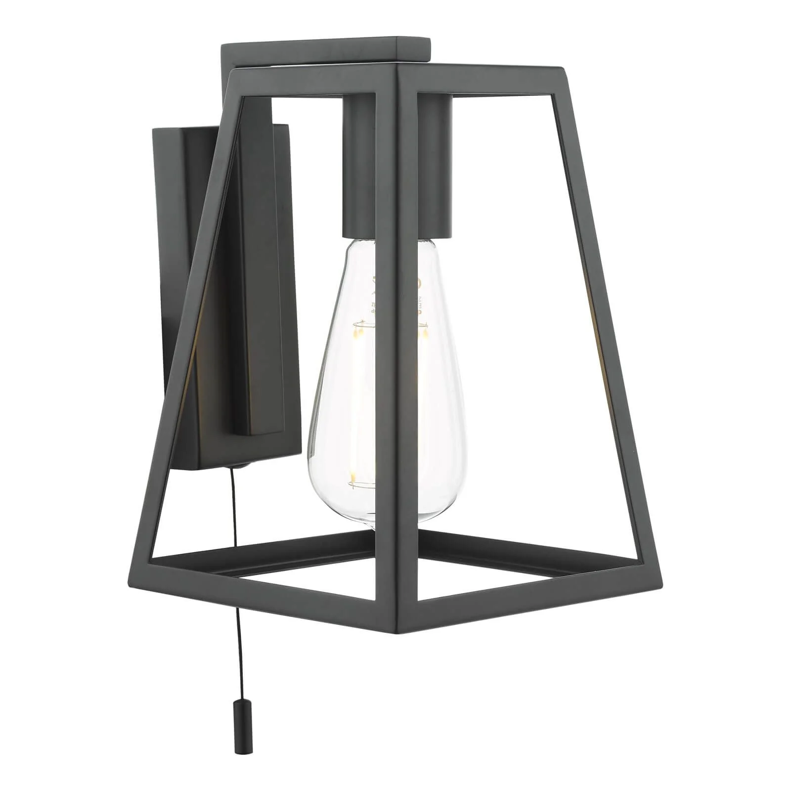Claudia Wall Light - Matt Black / Natural Brass - Image 6