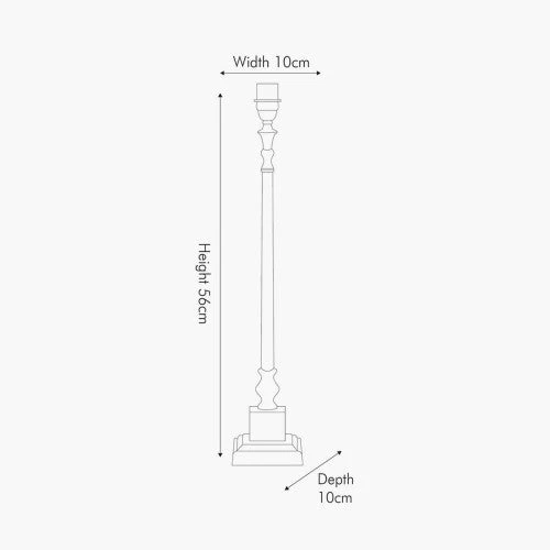 Claudius Nickel Metal Stick Table Lamp  - Base Only - Image 2