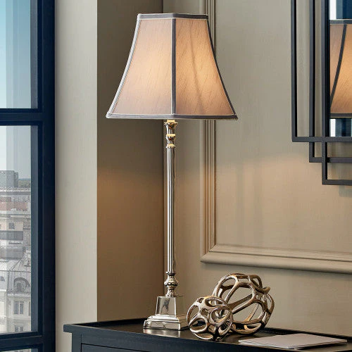 Claudius Nickel Metal Stick Table Lamp  - Base Only - Image 3