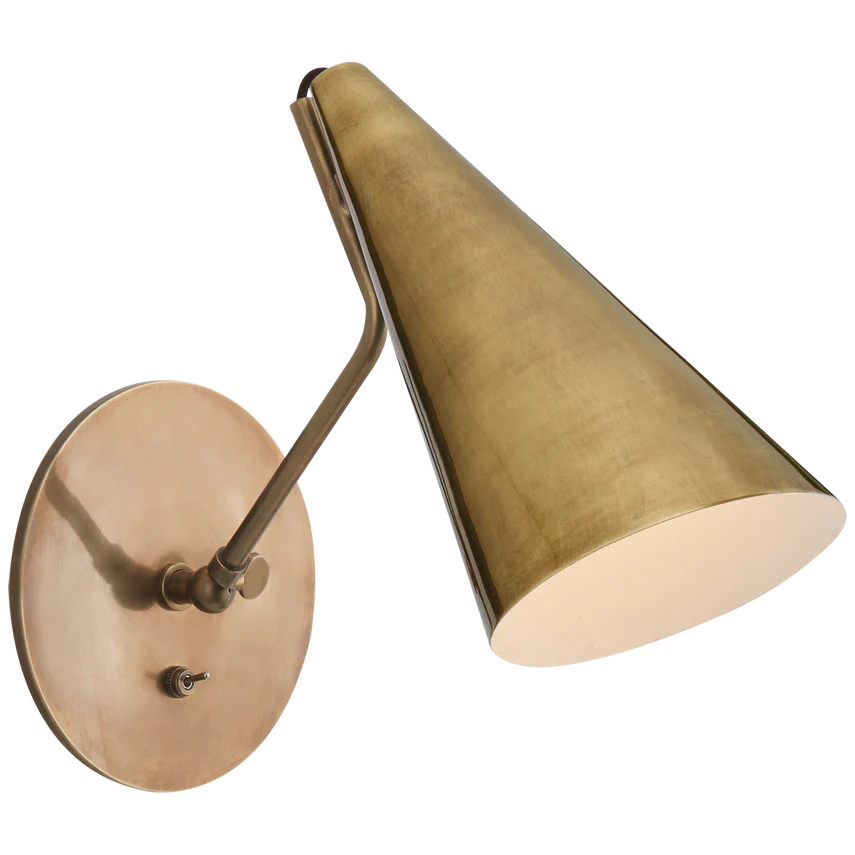 Clemente Wall Light - Black/Brass/White - Image 2