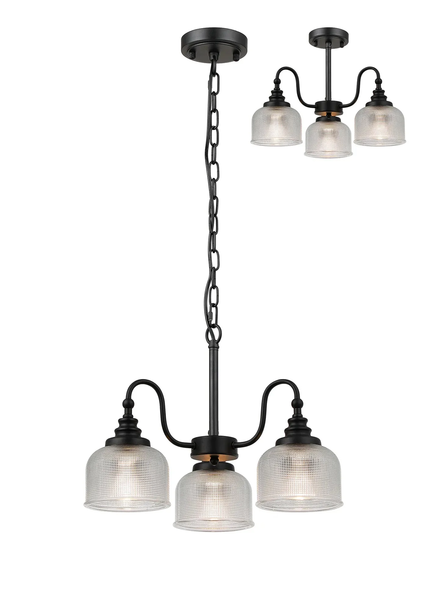 Cleron 3/5/8Lt Semi-Flush Pendant - Various Colours - Image 10