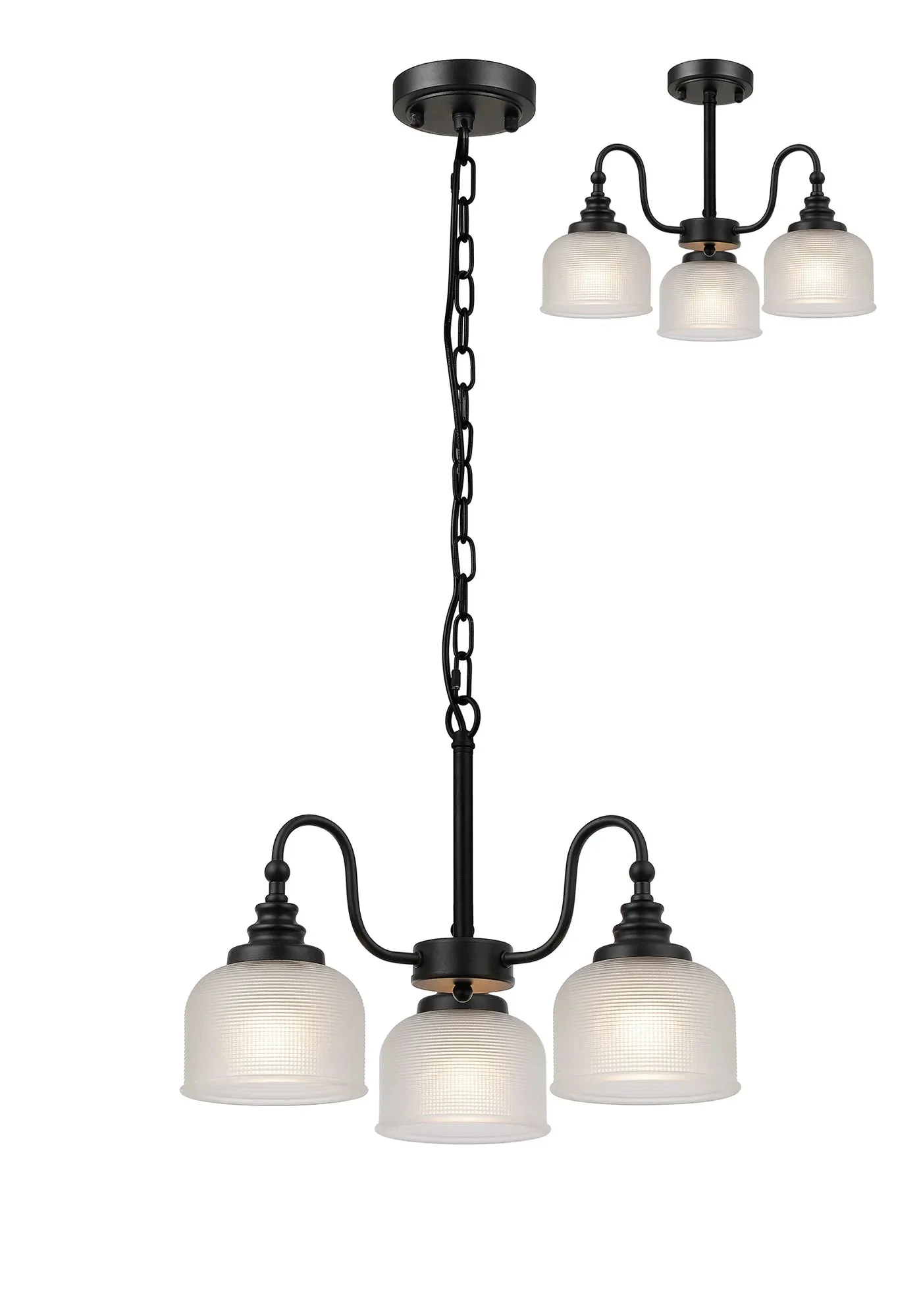 Cleron 3/5/8Lt Semi-Flush Pendant - Various Colours - Image 11