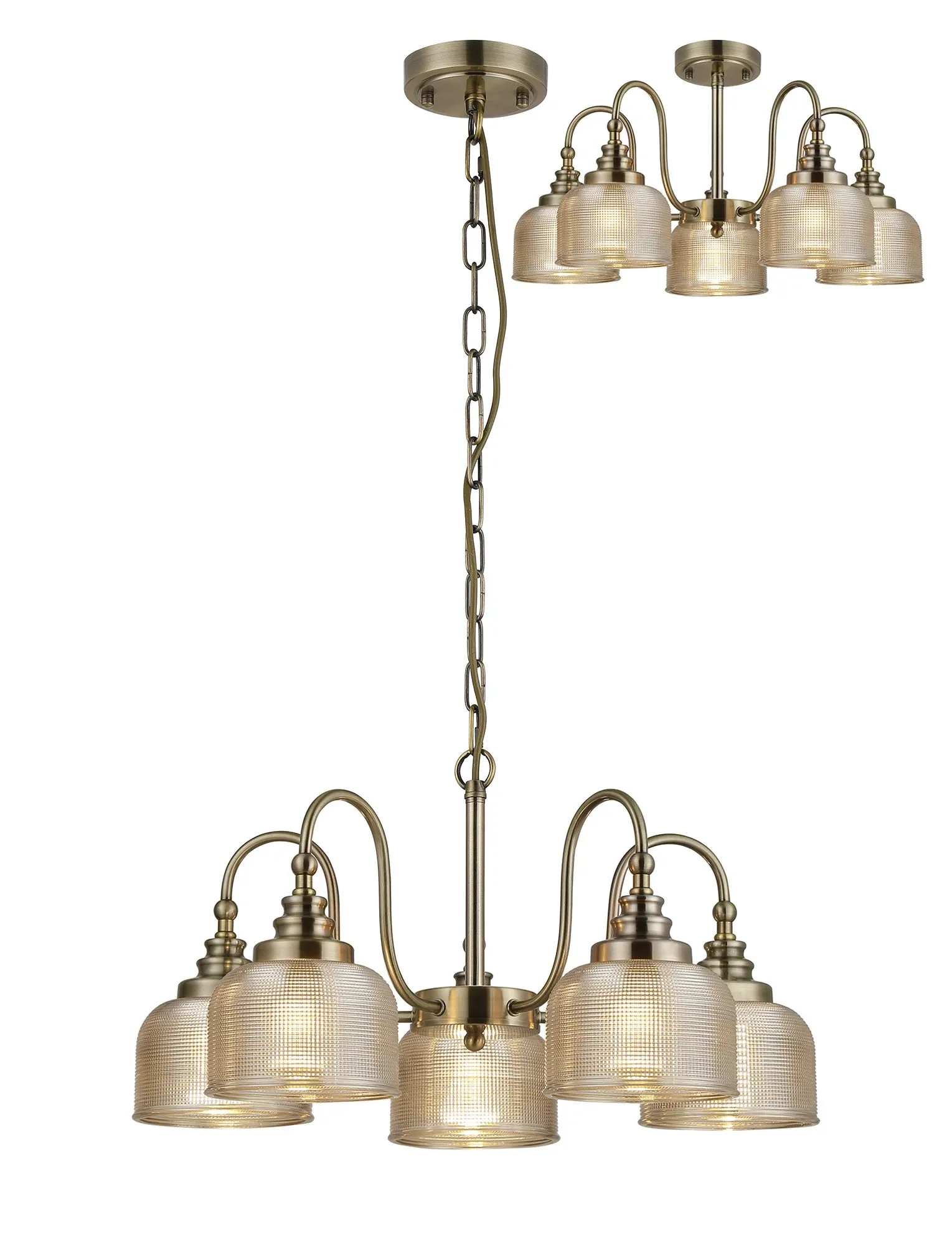 Cleron 3/5/8Lt Semi-Flush Pendant - Various Colours - Image 17