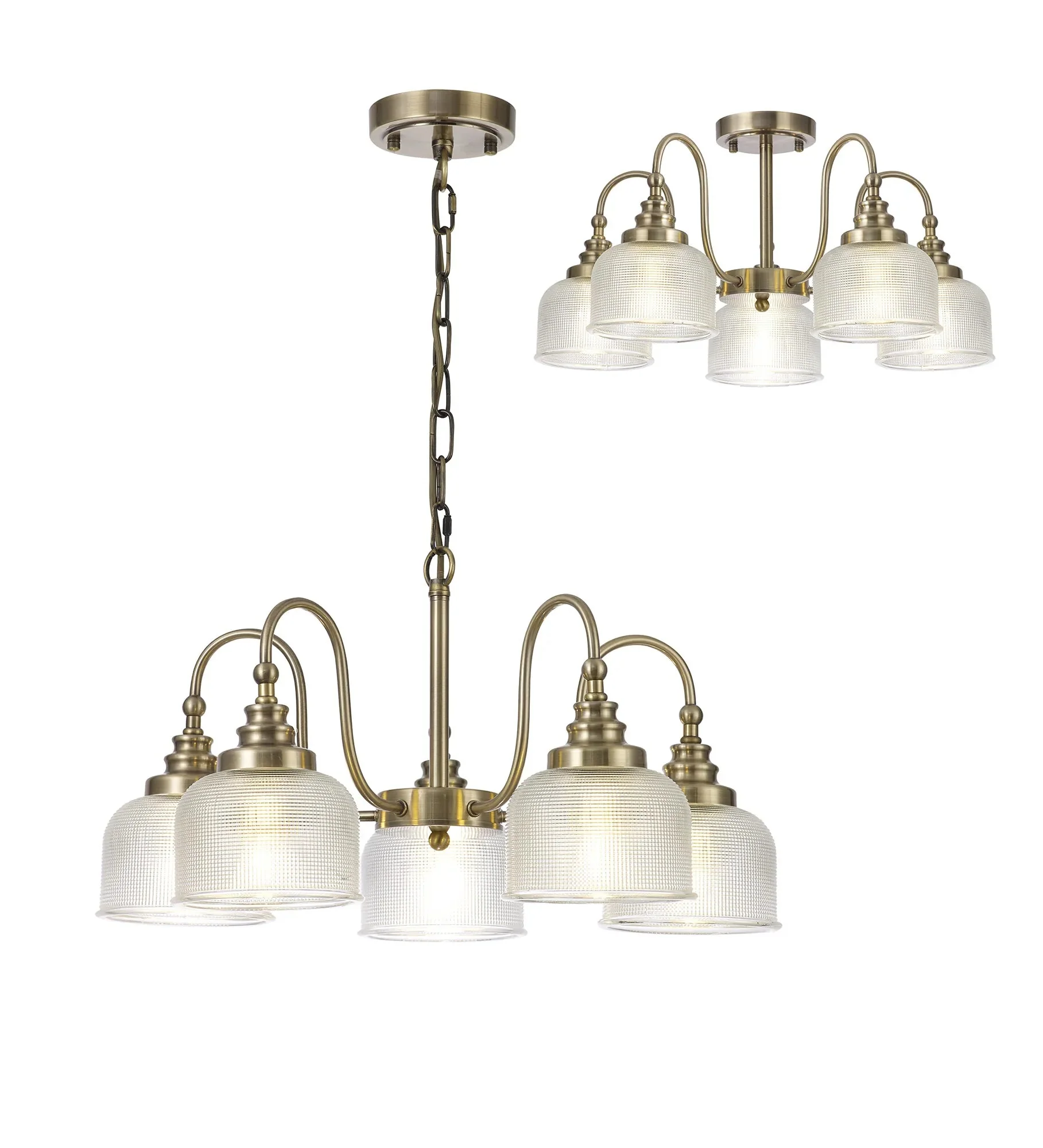 Cleron 3/5/8Lt Semi-Flush Pendant - Various Colours - Image 19