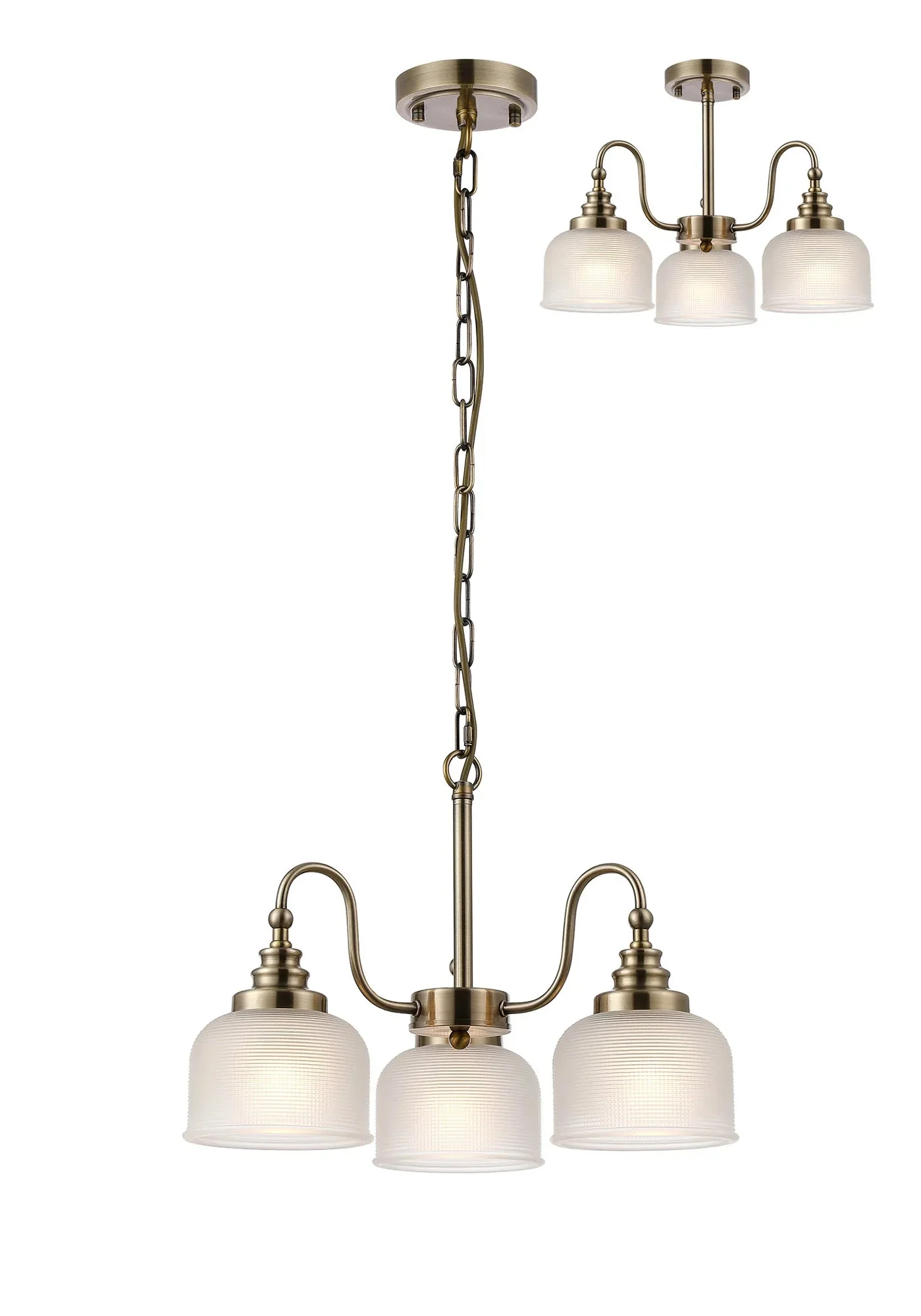 Cleron 3/5/8Lt Semi-Flush Pendant - Various Colours - Image 2