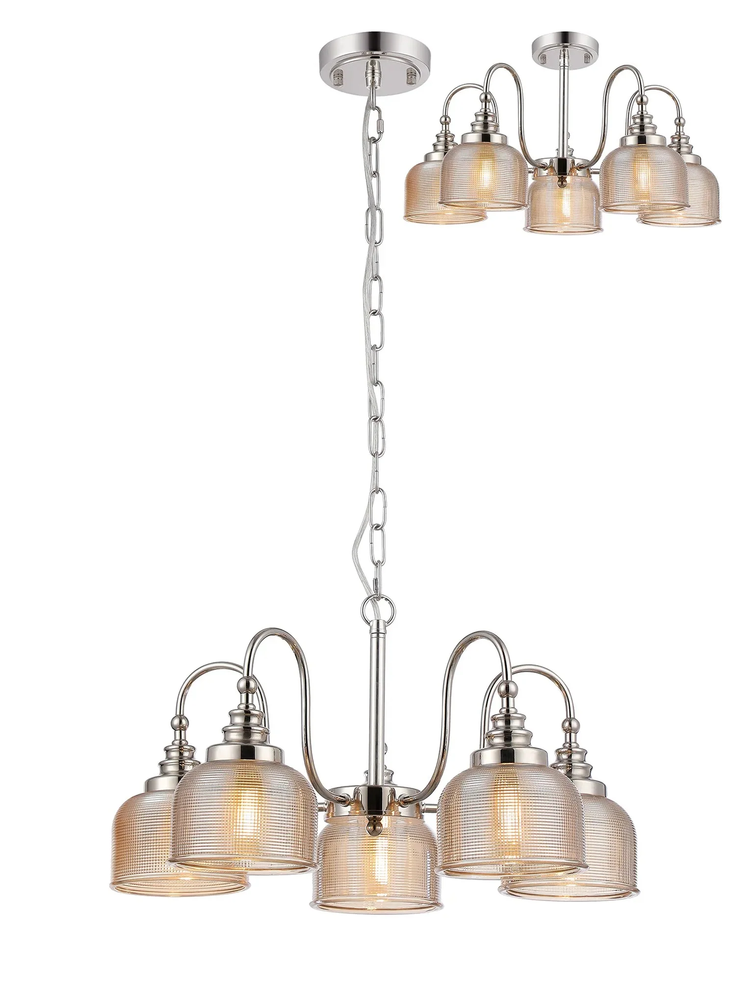 Cleron 3/5/8Lt Semi-Flush Pendant - Various Colours - Image 21