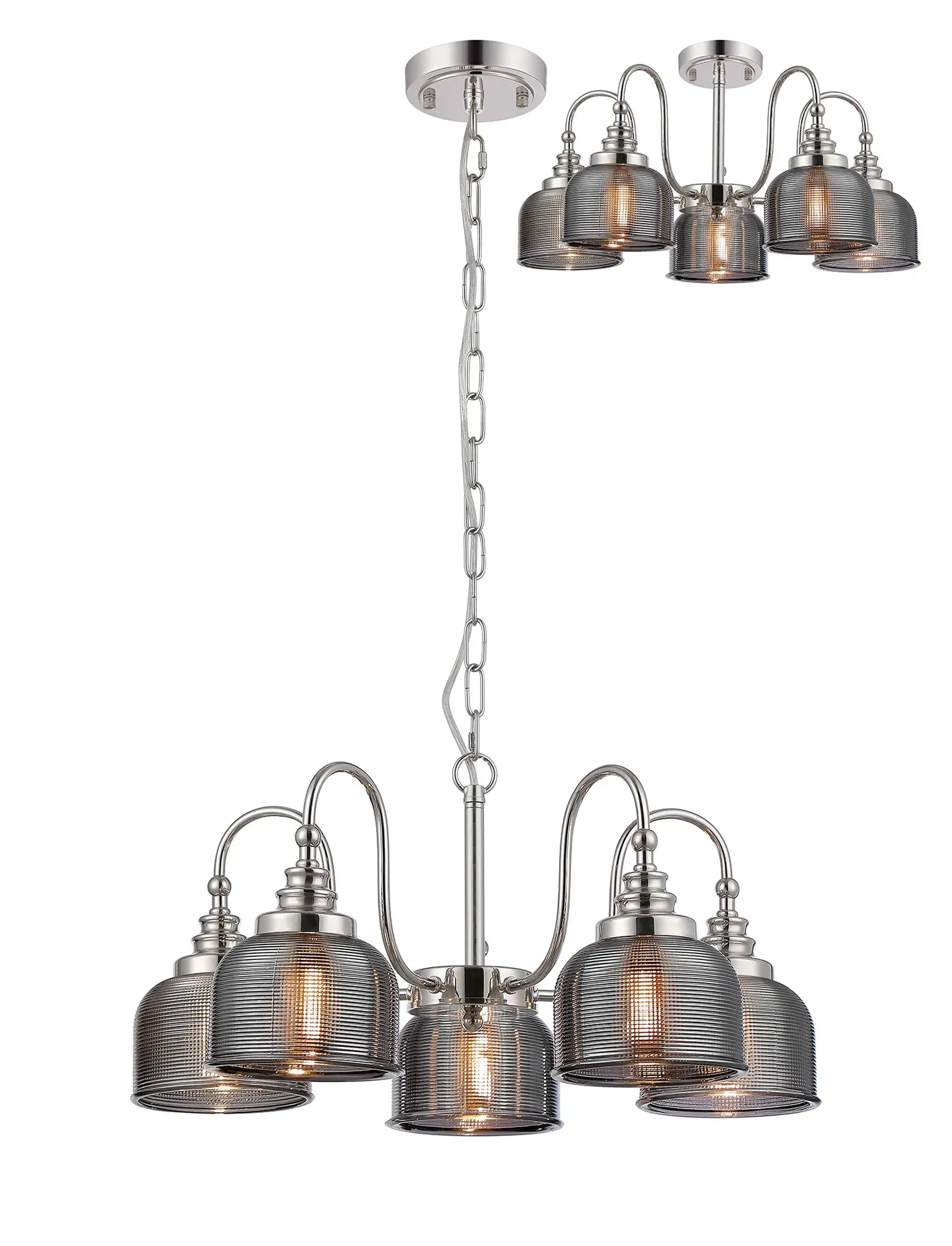 Cleron 3/5/8Lt Semi-Flush Pendant - Various Colours - Image 24