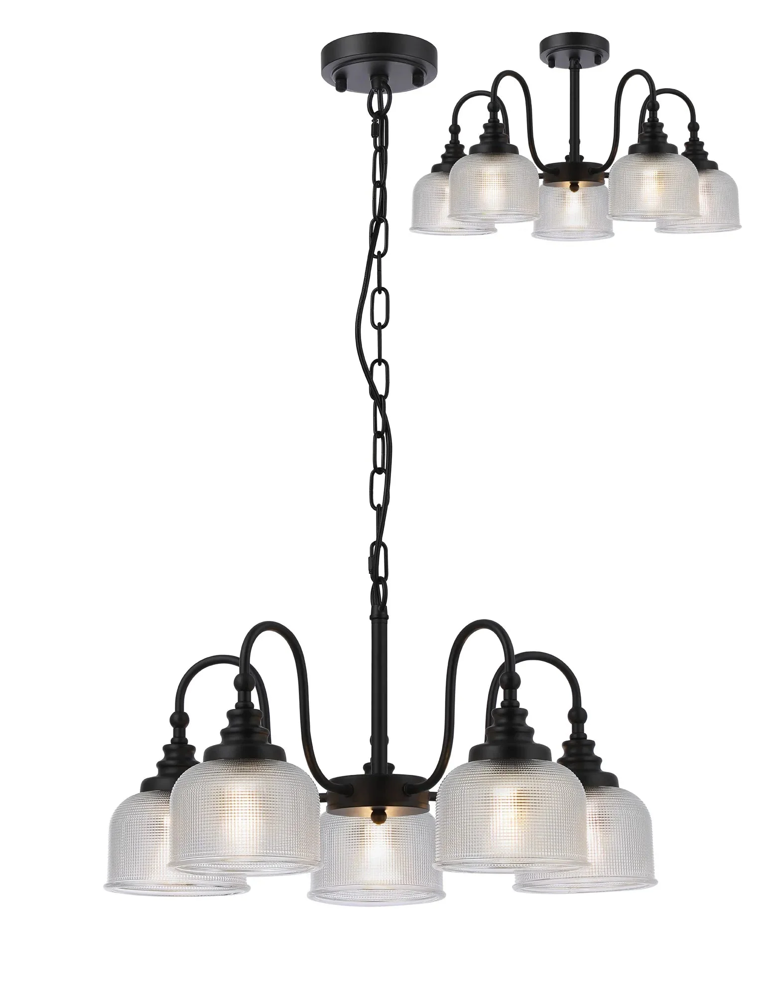 Cleron 3/5/8Lt Semi-Flush Pendant - Various Colours - Image 26