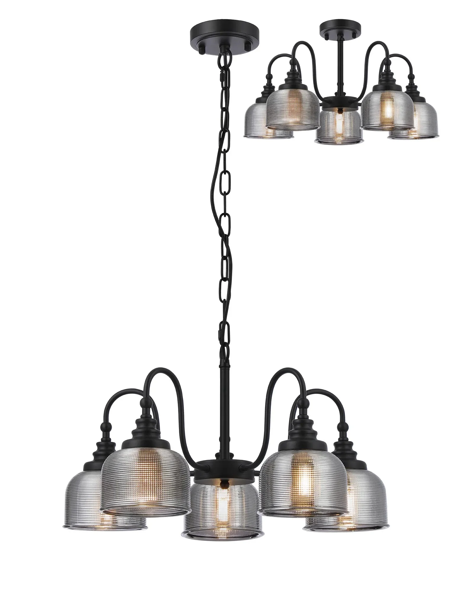 Cleron 3/5/8Lt Semi-Flush Pendant - Various Colours - Image 28
