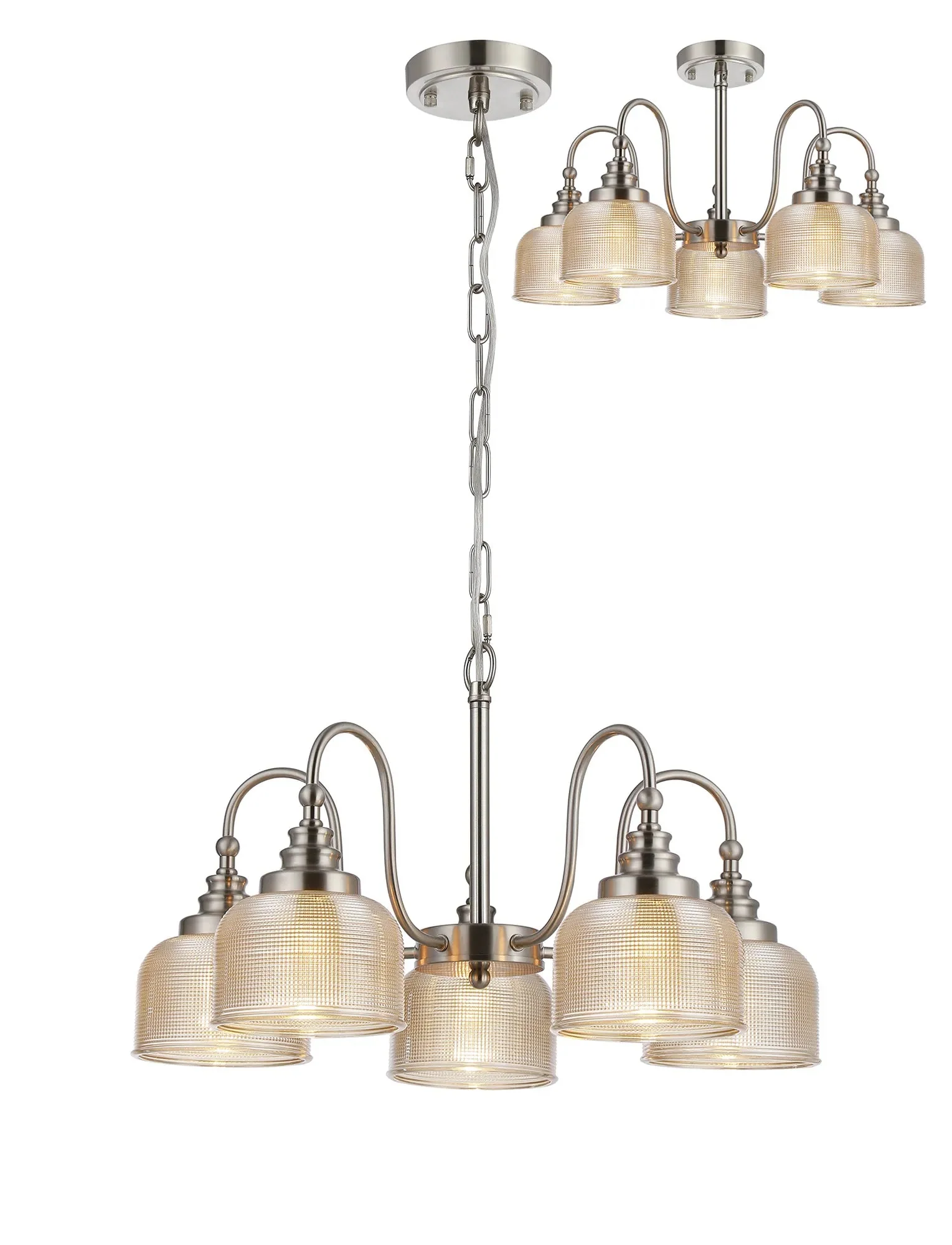 Cleron 3/5/8Lt Semi-Flush Pendant - Various Colours - Image 29