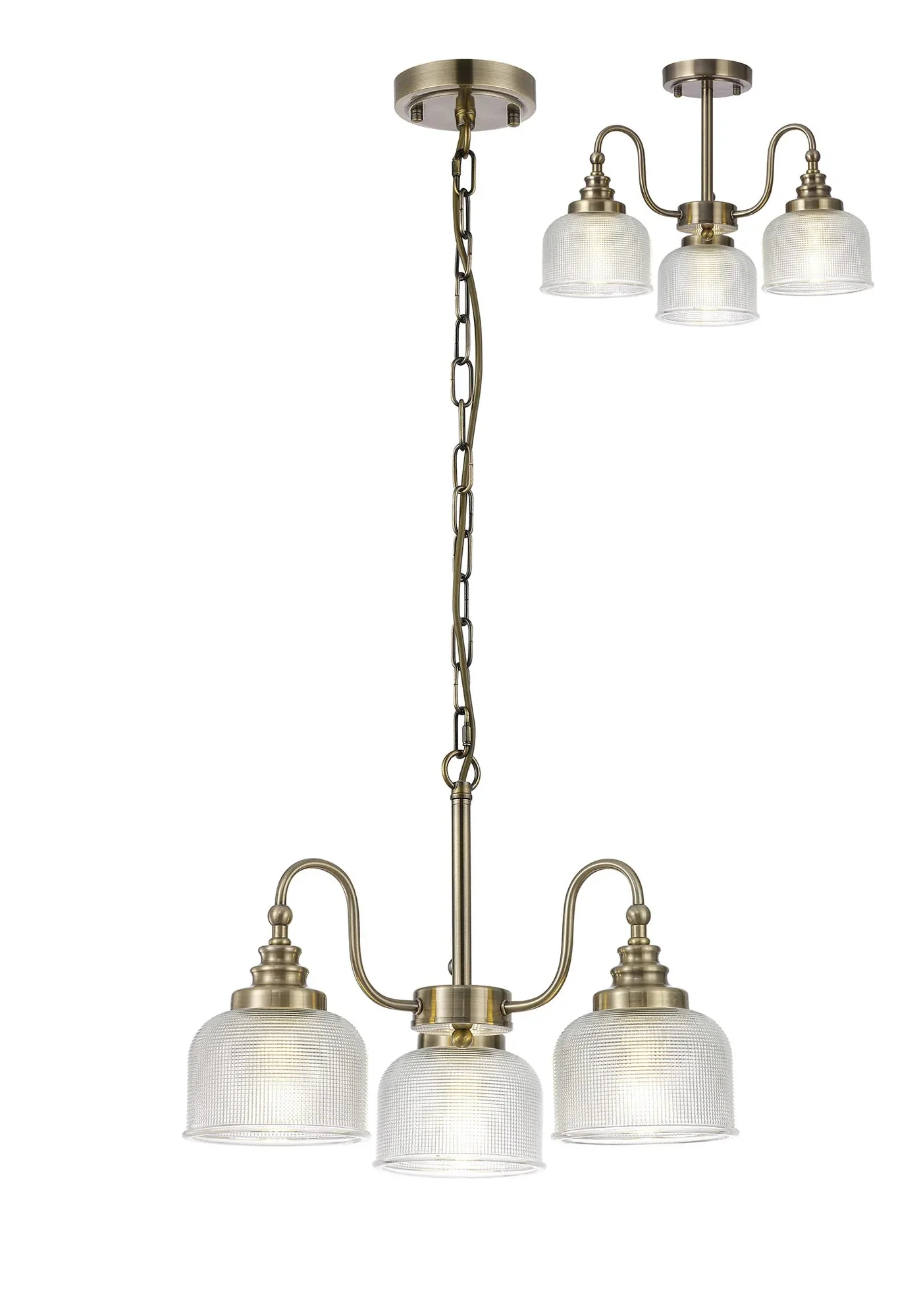Cleron 3/5/8Lt Semi-Flush Pendant - Various Colours - Image 3