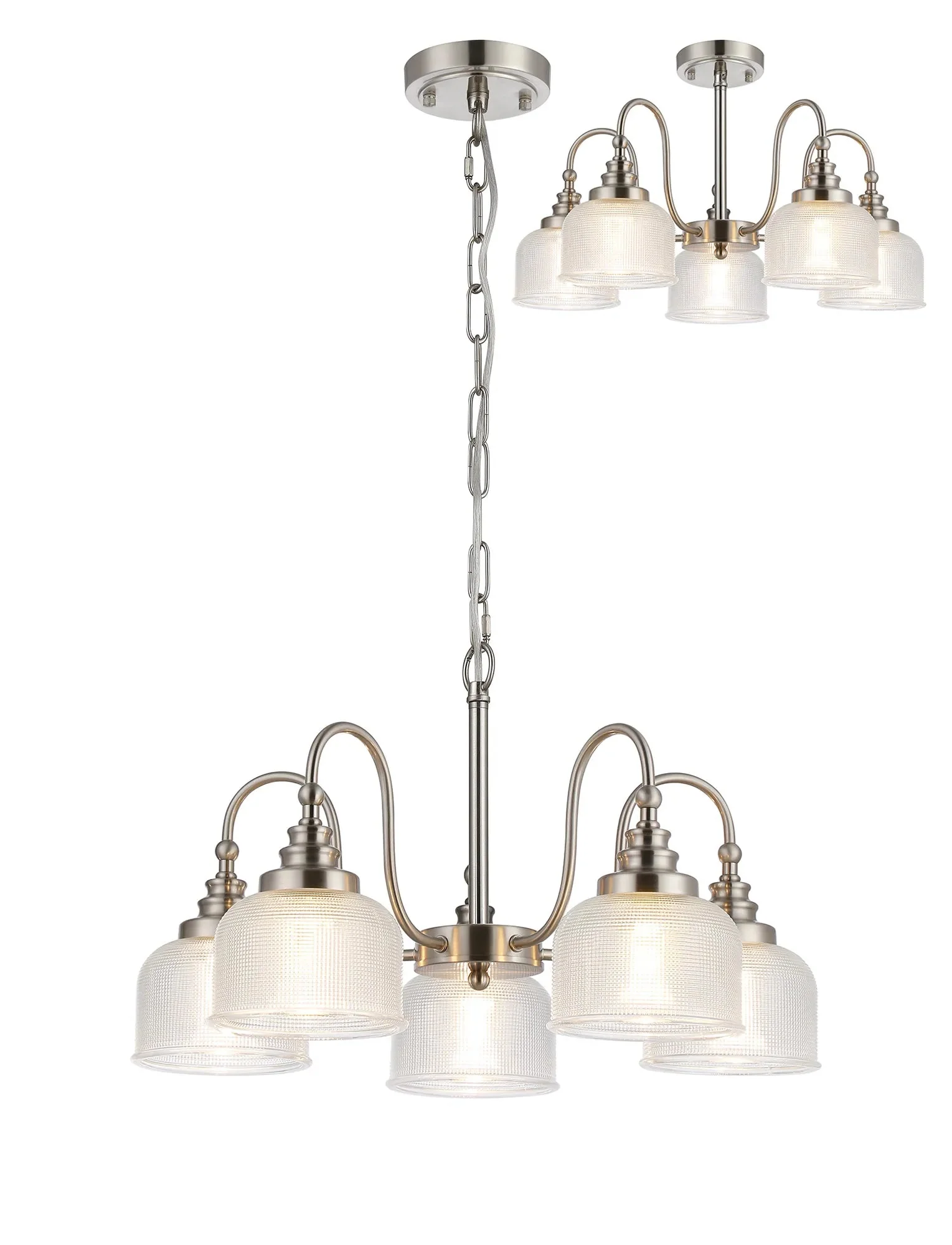 Cleron 3/5/8Lt Semi-Flush Pendant - Various Colours - Image 30