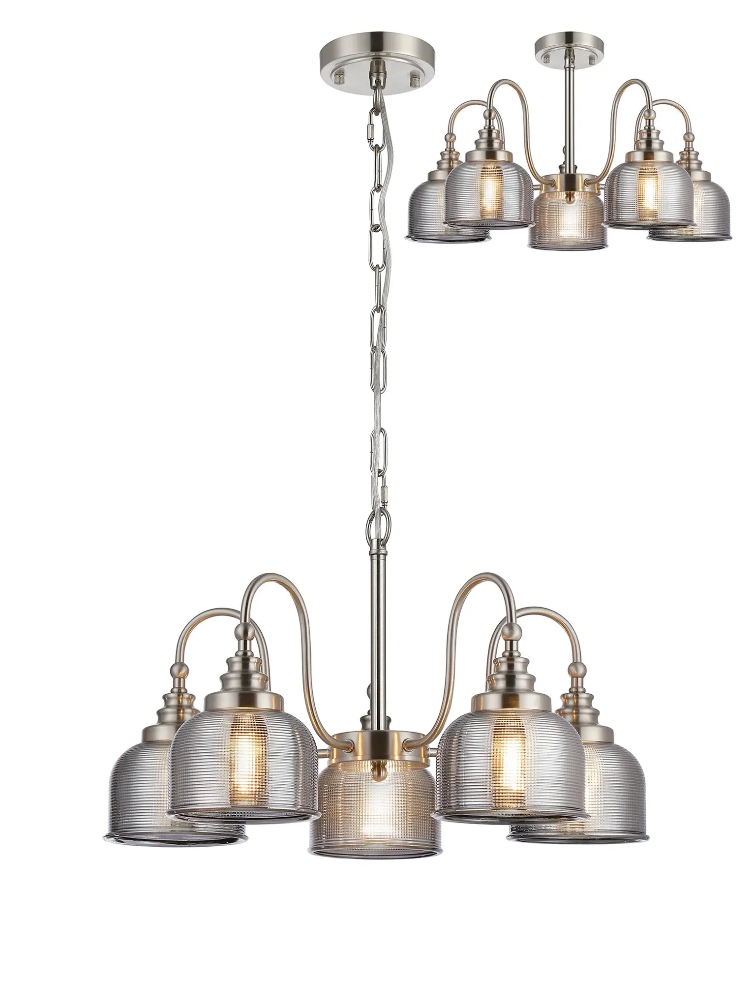 Cleron 3/5/8Lt Semi-Flush Pendant - Various Colours - Image 32