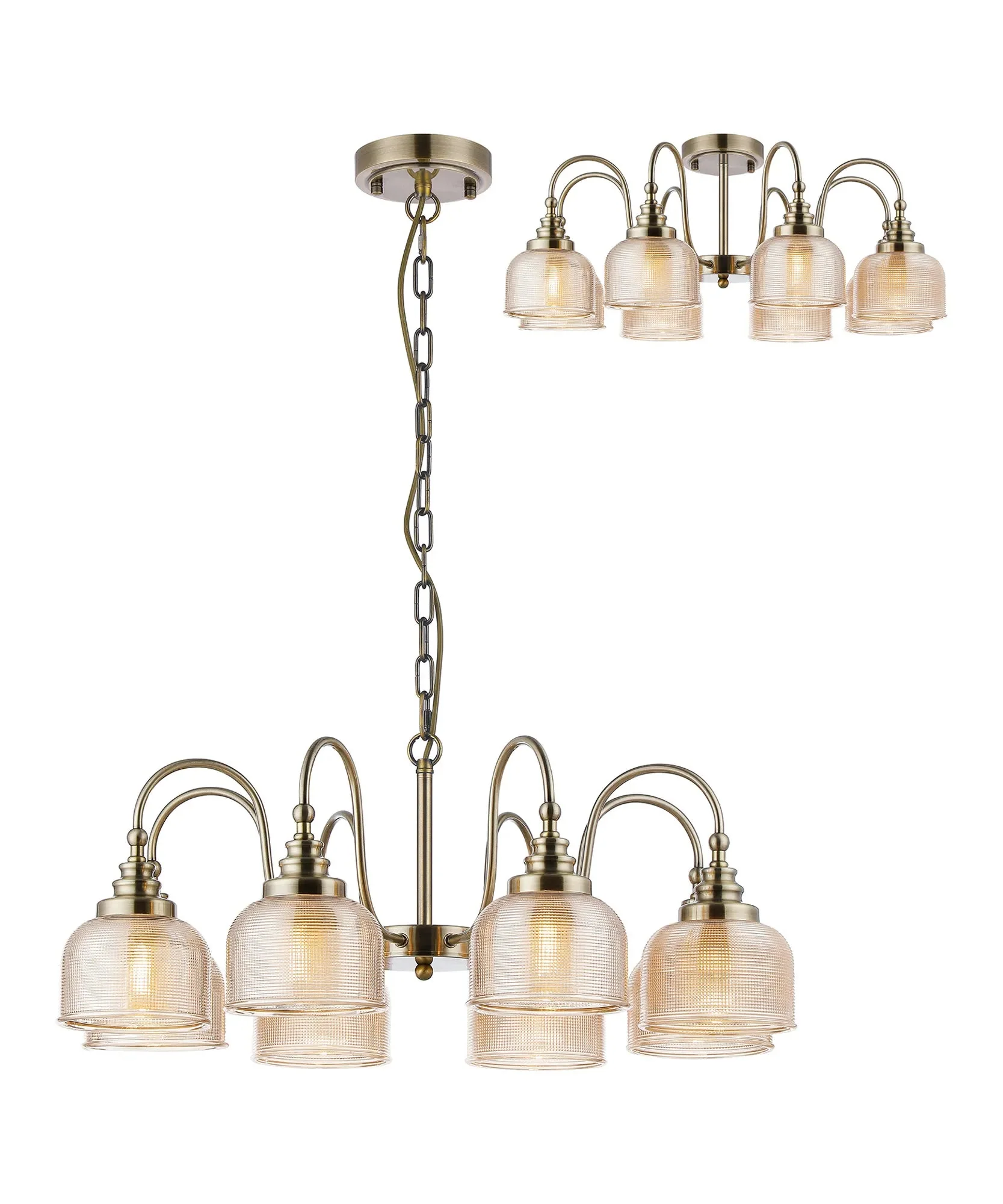 Cleron 3/5/8Lt Semi-Flush Pendant - Various Colours - Image 33