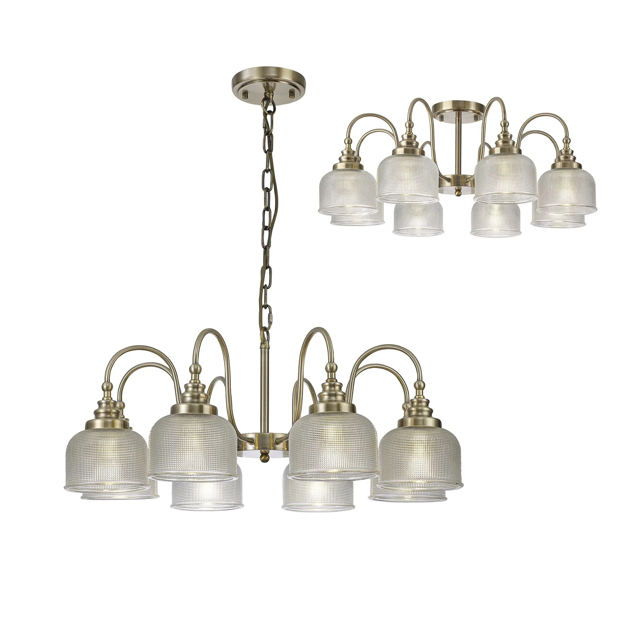 Cleron 3/5/8Lt Semi-Flush Pendant - Various Colours - Image 35