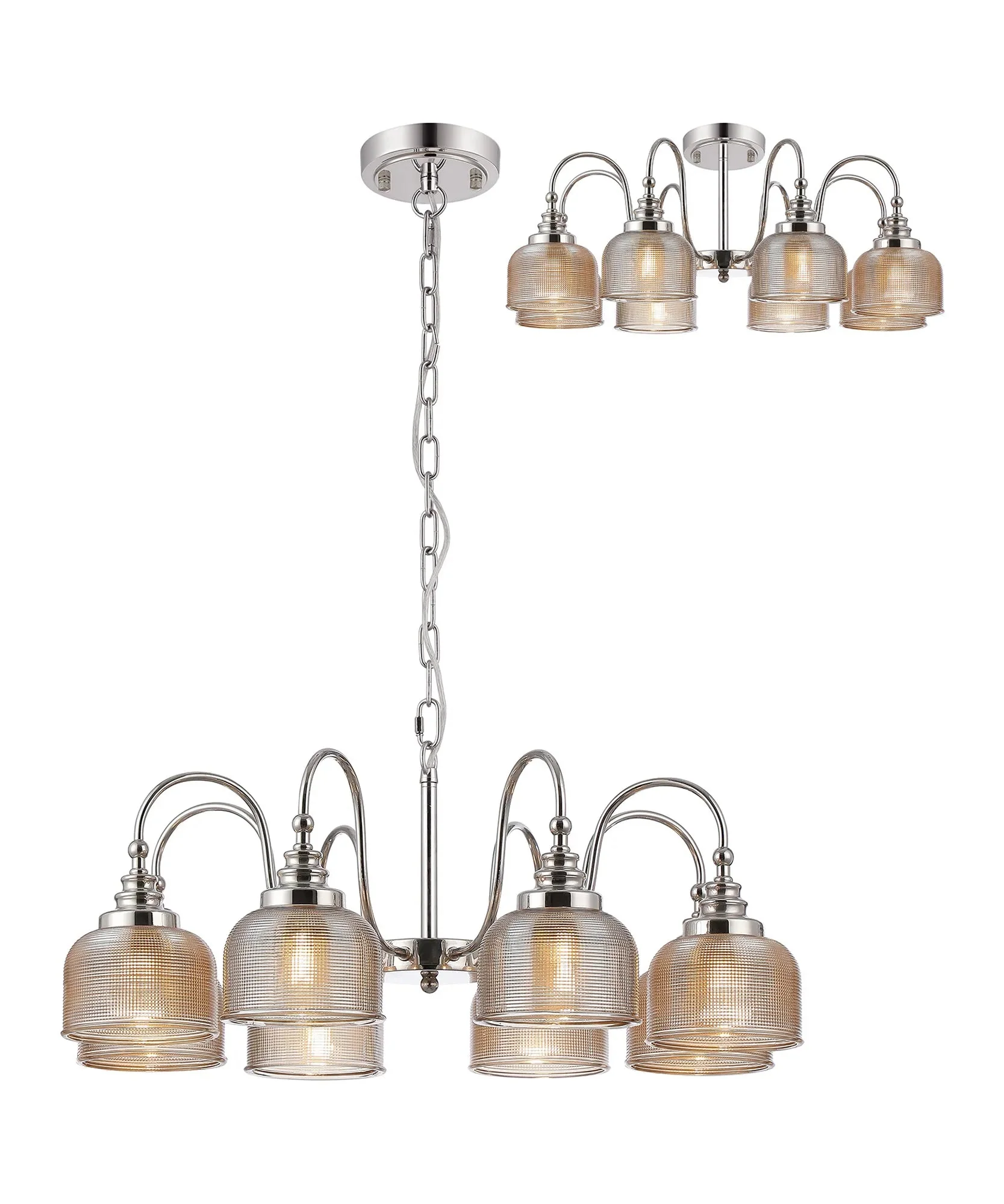Cleron 3/5/8Lt Semi-Flush Pendant - Various Colours - Image 37