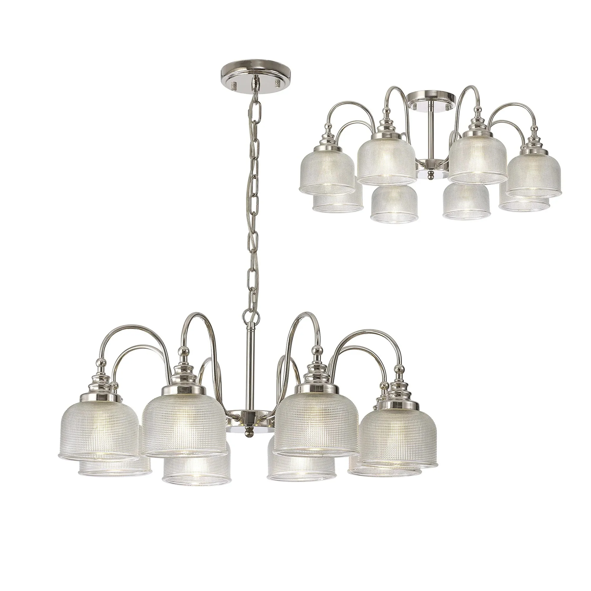 Cleron 3/5/8Lt Semi-Flush Pendant - Various Colours - Image 39
