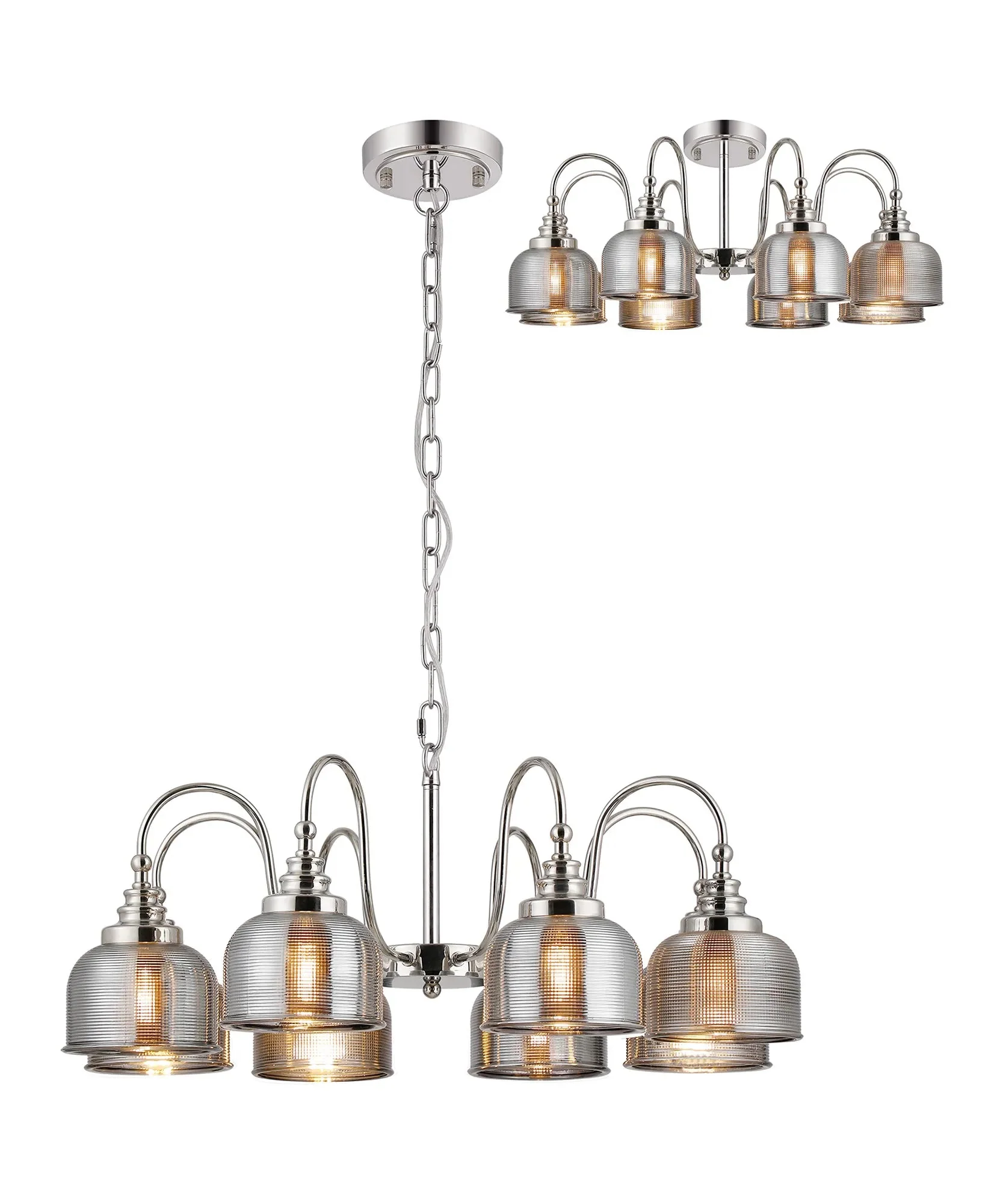 Cleron 3/5/8Lt Semi-Flush Pendant - Various Colours - Image 40