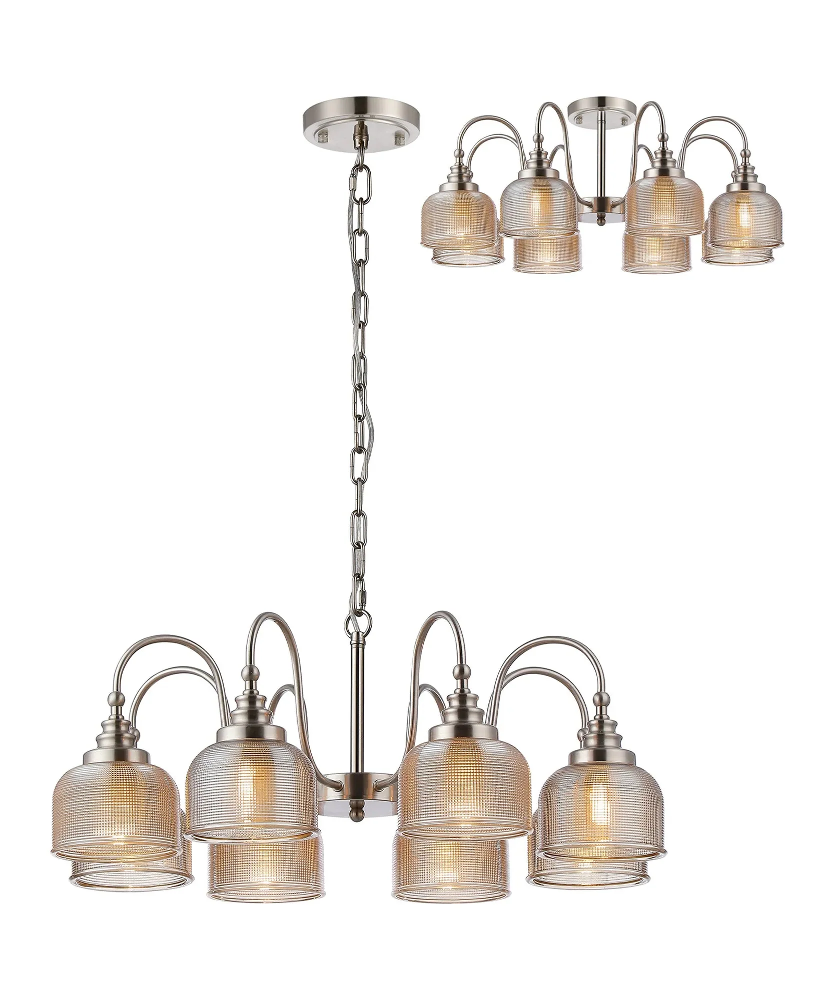 Cleron 3/5/8Lt Semi-Flush Pendant - Various Colours - Image 45