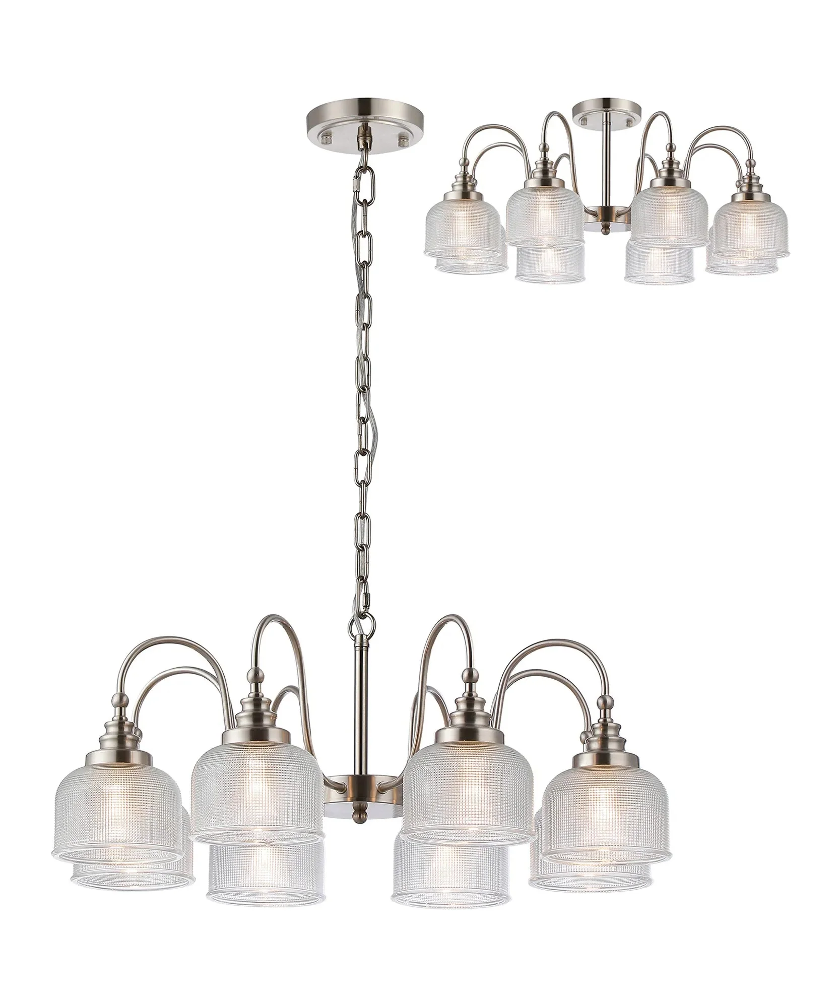 Cleron 3/5/8Lt Semi-Flush Pendant - Various Colours - Image 46