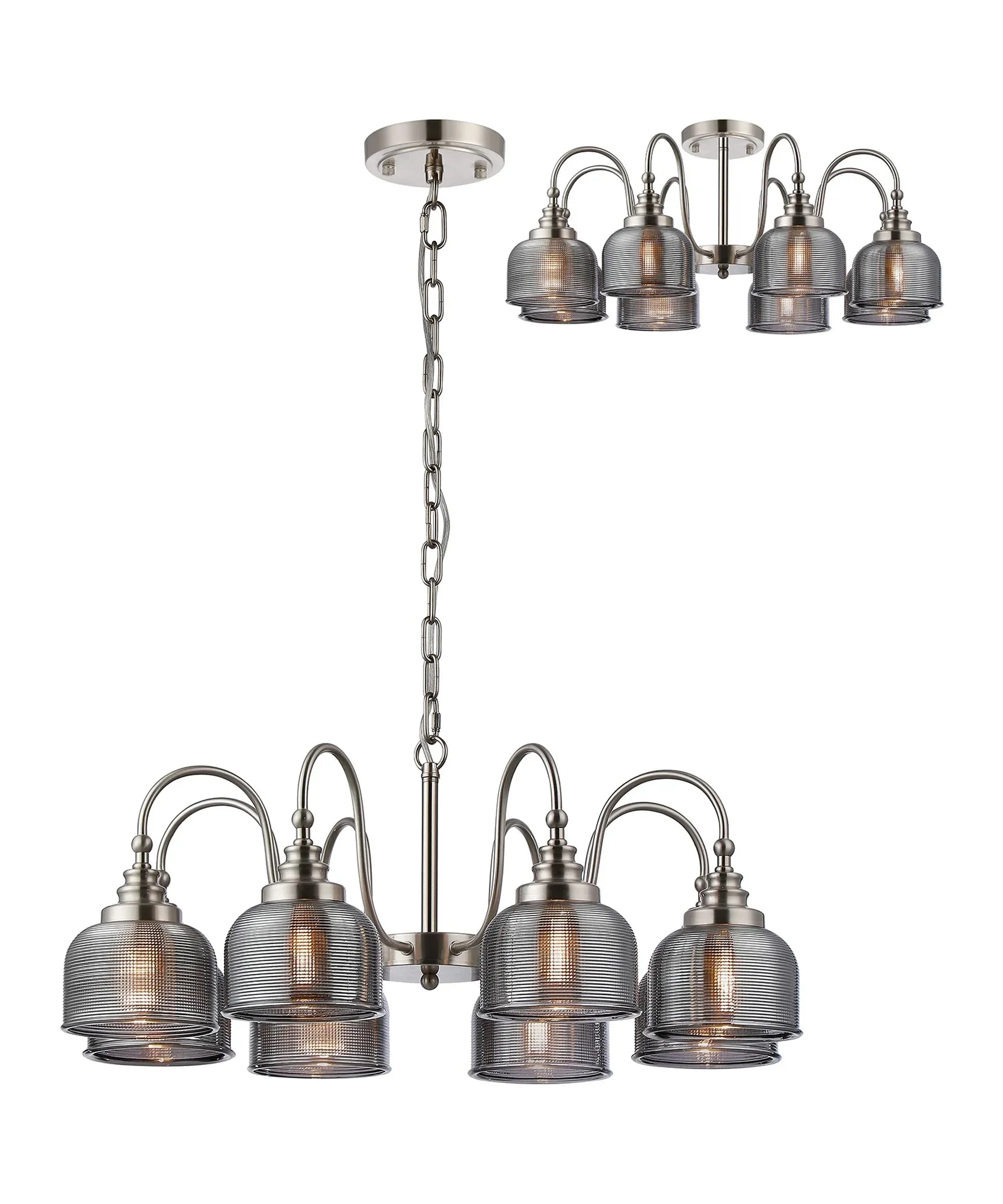 Cleron 3/5/8Lt Semi-Flush Pendant - Various Colours - Image 48
