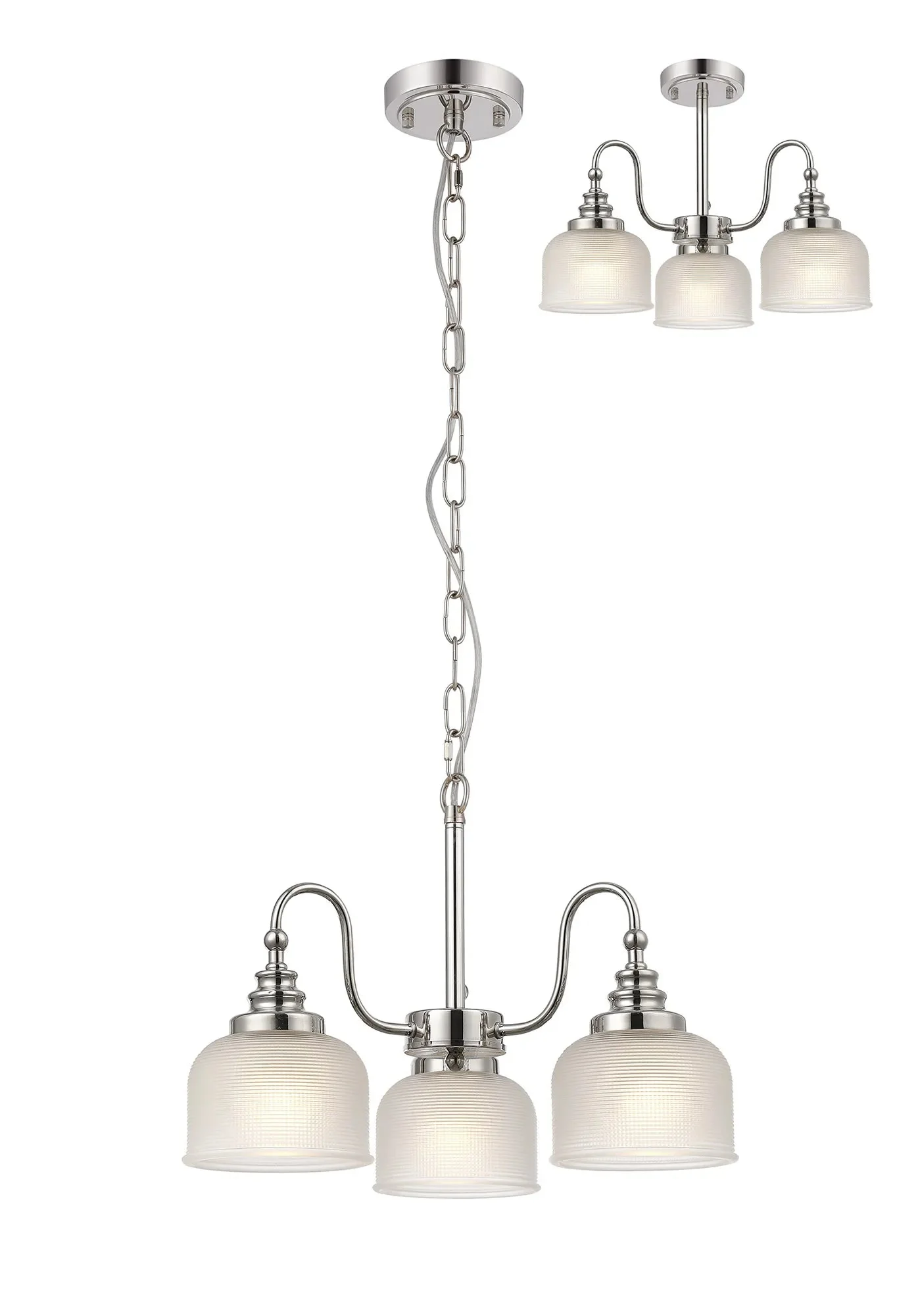 Cleron 3/5/8Lt Semi-Flush Pendant - Various Colours - Image 6