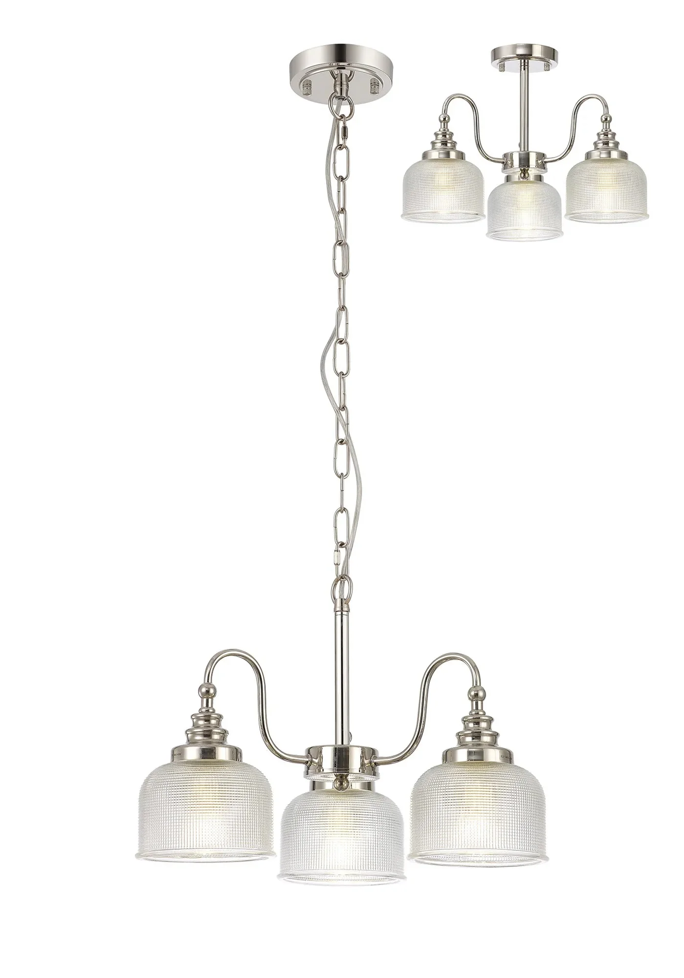 Cleron 3/5/8Lt Semi-Flush Pendant - Various Colours - Image 7