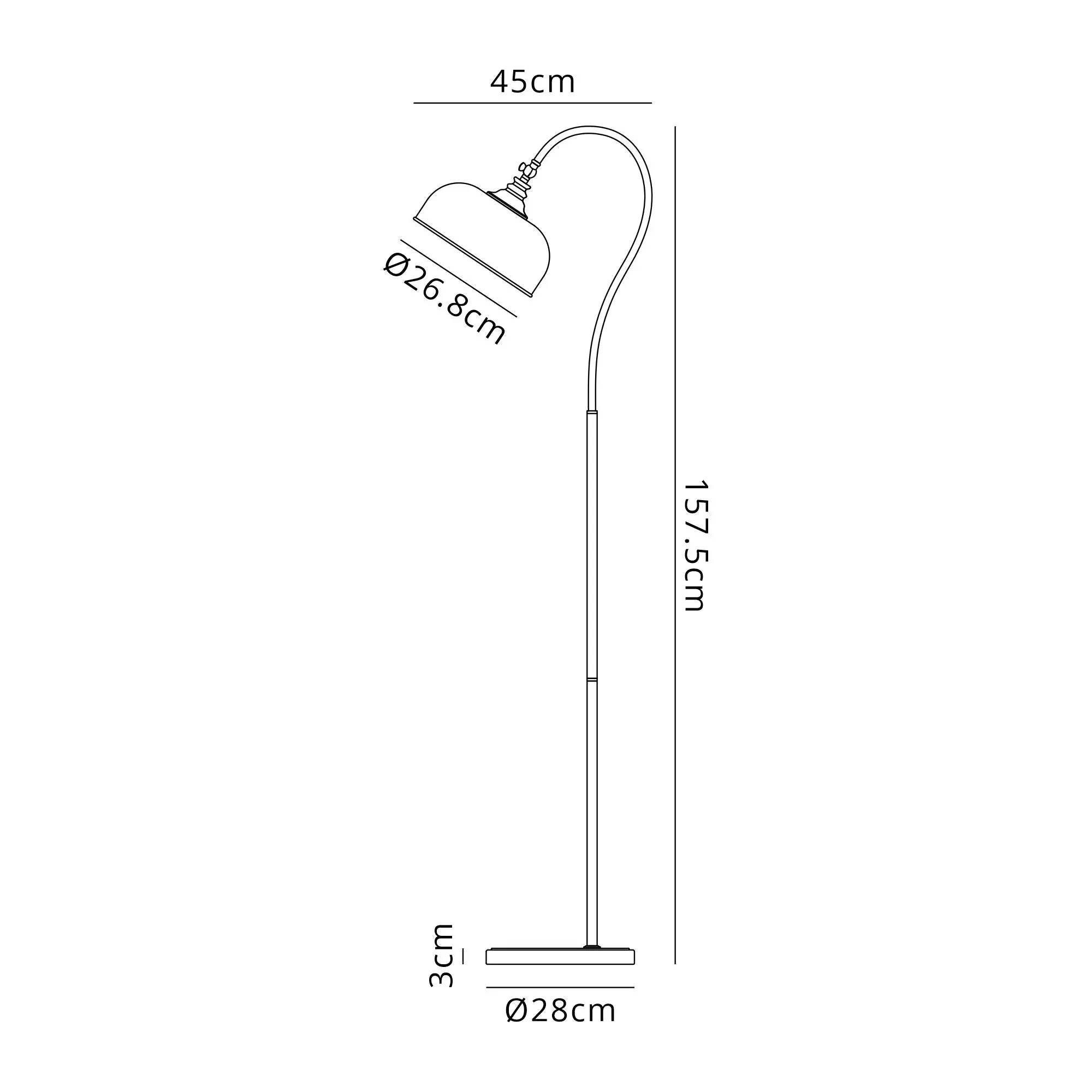 Cleron Floor Lamp - Various Colours - Image 2