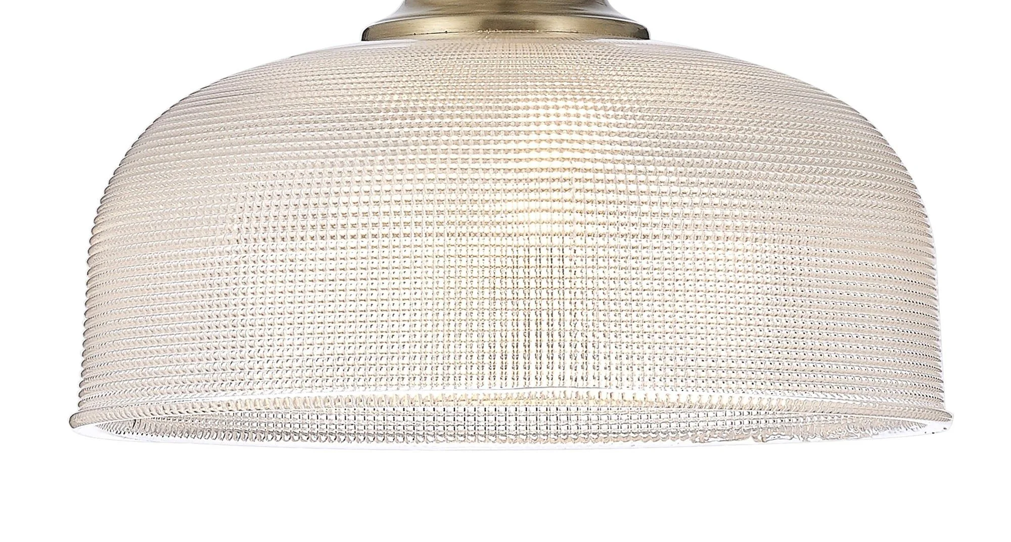 Cleron Flush / Single Pendant, 1 Light Adjustable E27, Polished Nickel, Antique Brass, Satin Nickel / Prismatic Glass - Image 8