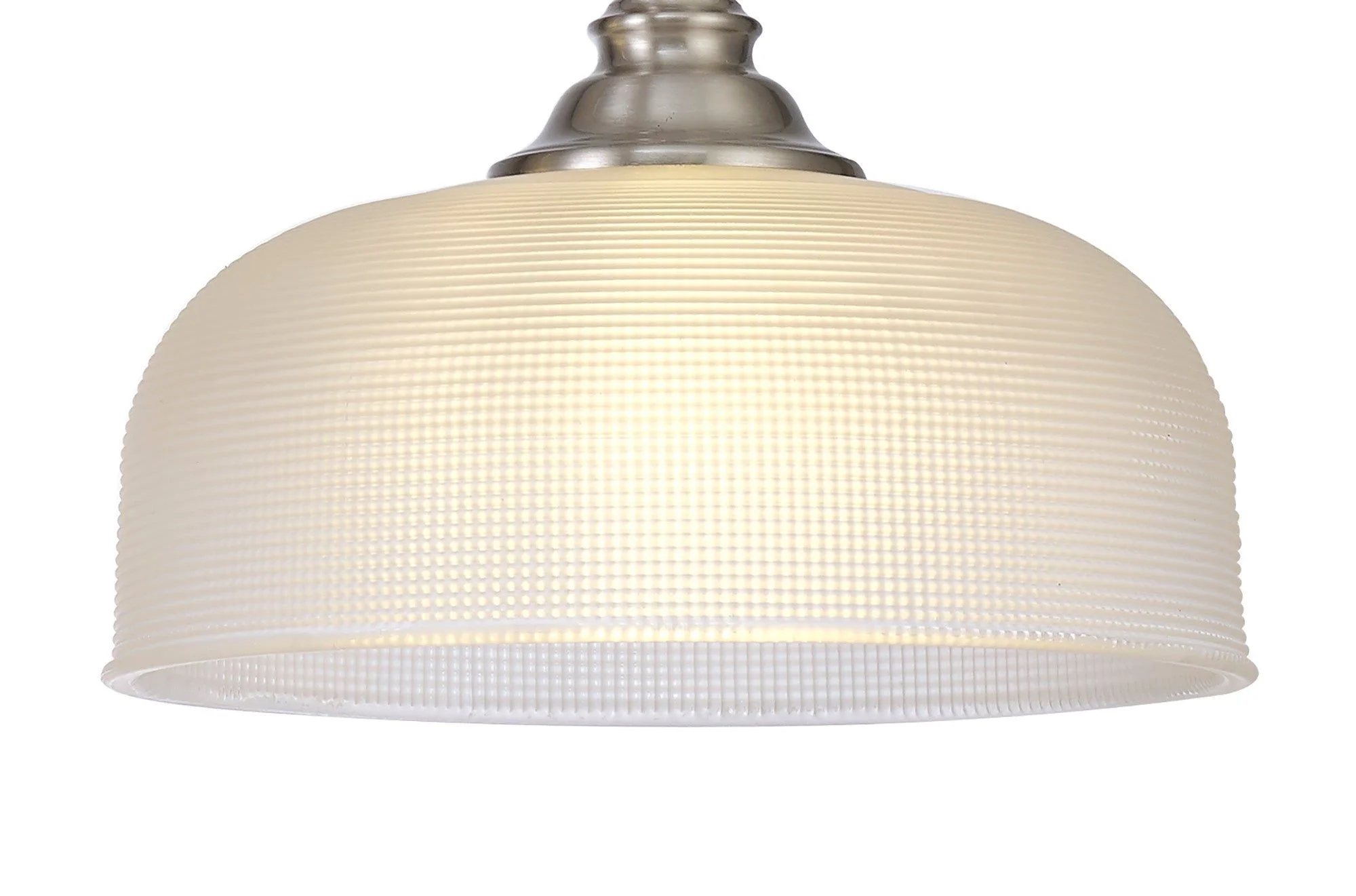 Cleron Semi Flush / Kitchen Light, 2/3, Satin Nickel, Polished Nickel, Antique Brass / Prismatic Glass - Image 22