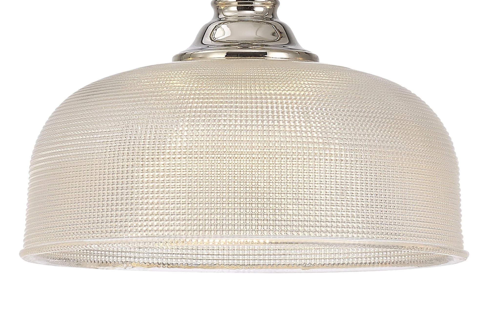 Cleron Semi Flush / Kitchen Light, 2/3, Satin Nickel, Polished Nickel, Antique Brass / Prismatic Glass - Image 25